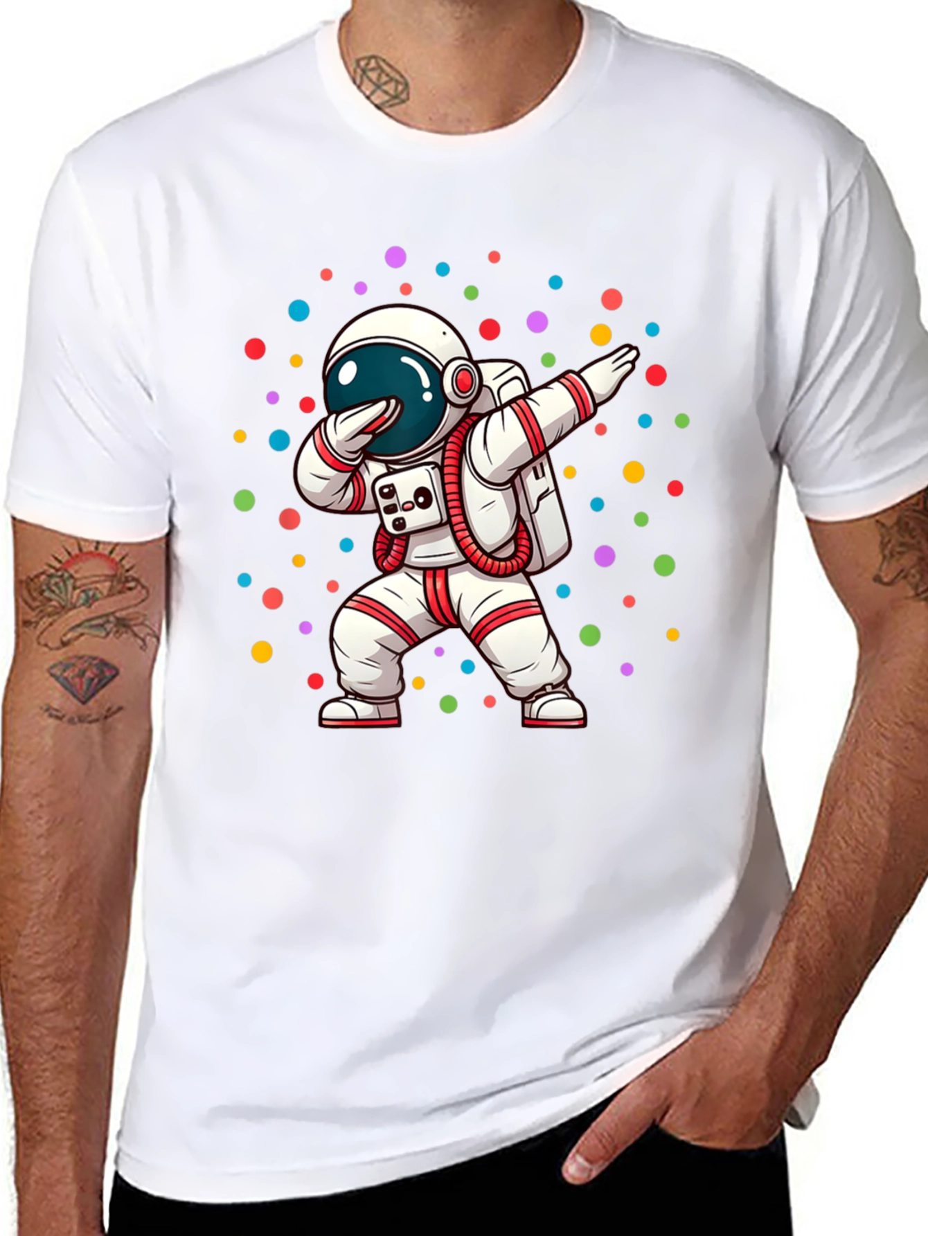 Dabbing Astronaut T-Shirt - Fun Space Design