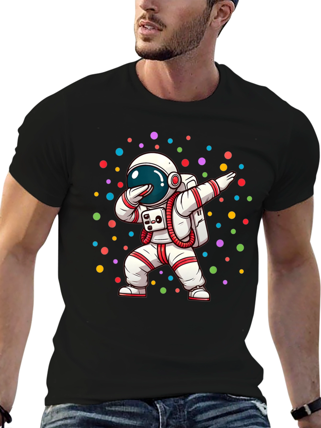 Dabbing Astronaut T-Shirt - Fun Space Design