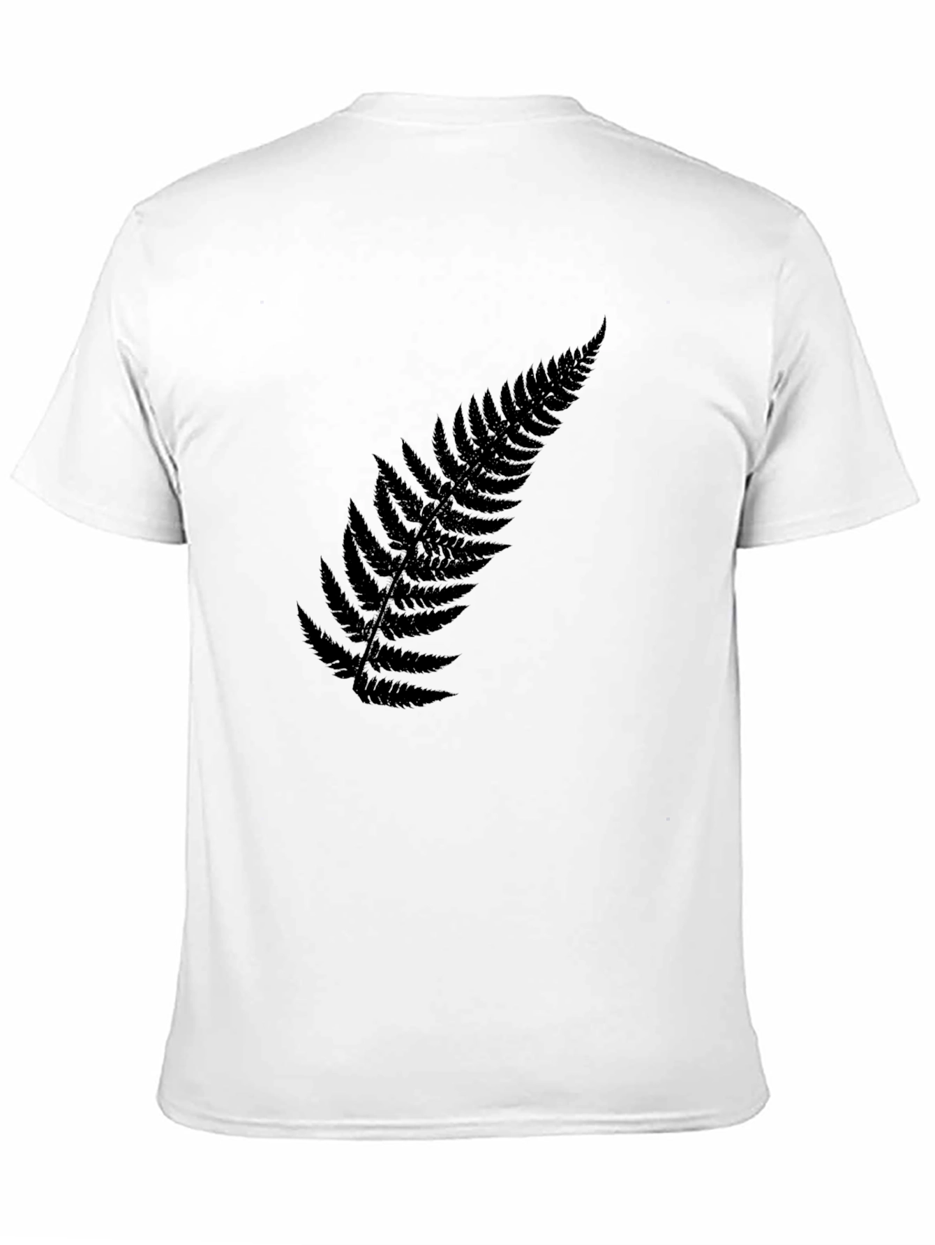 Black Fern Leaf T-Shirt - Casual Style