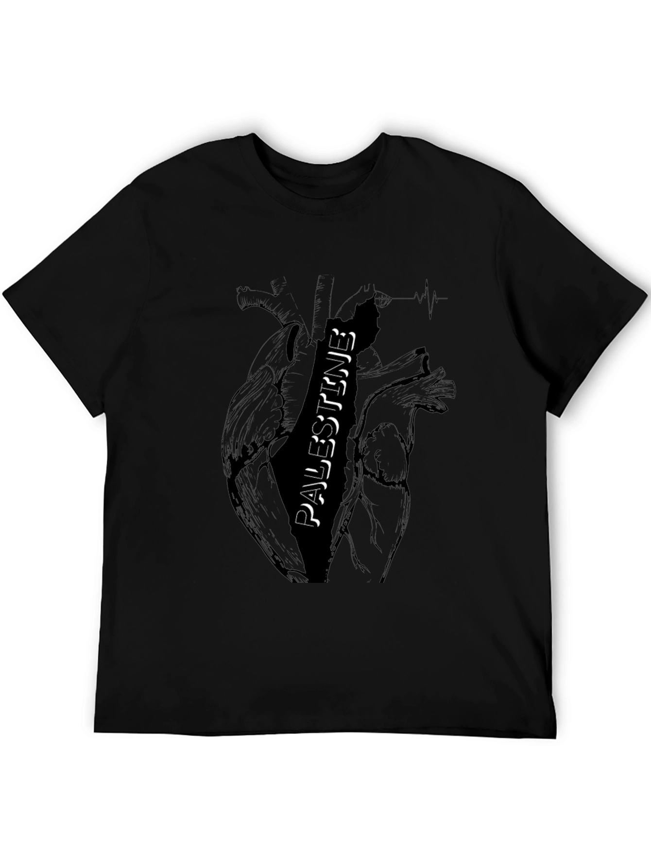 Palestine Heart Graphic T-Shirt