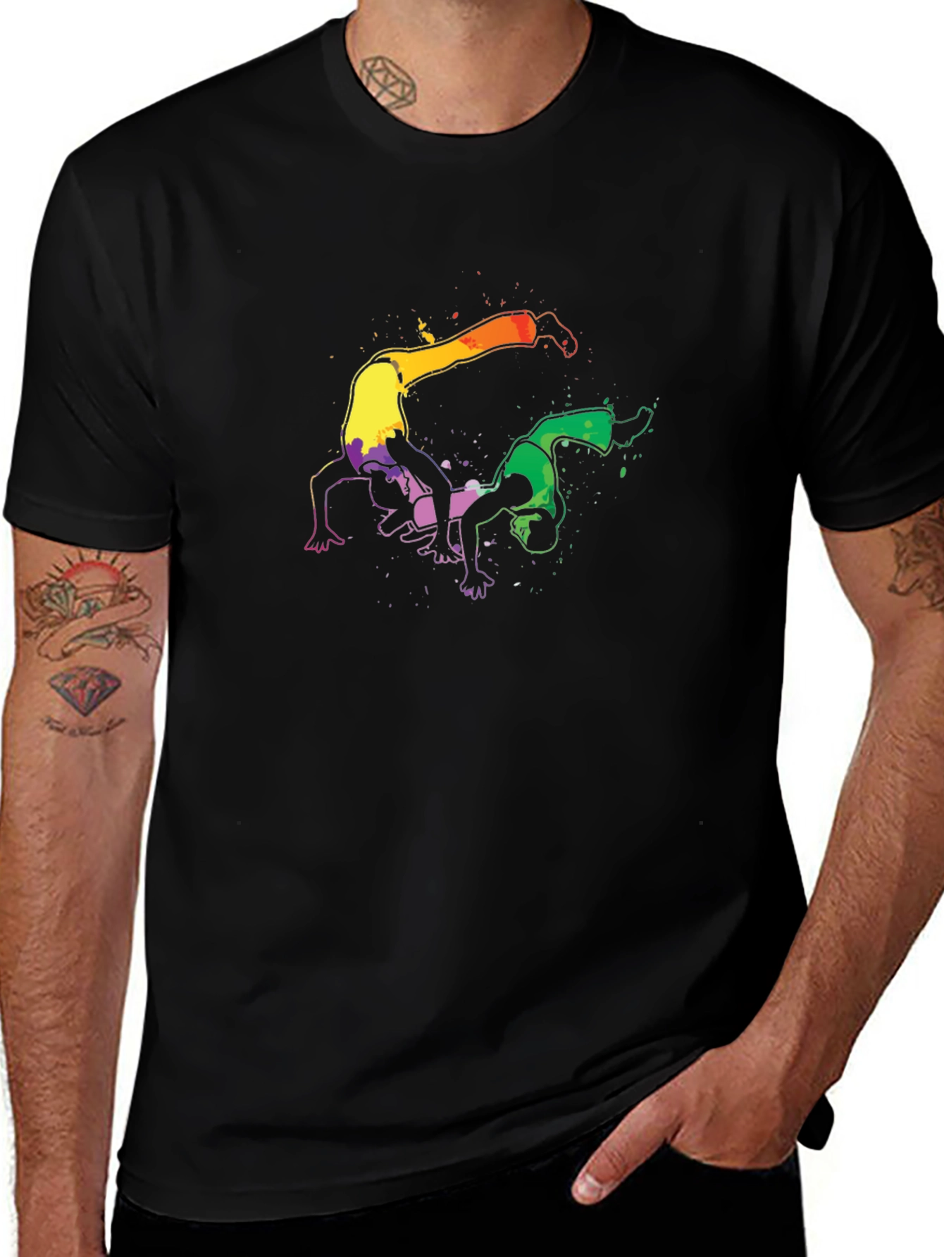 Capoeira Rainbow Silhouette T-Shirt
