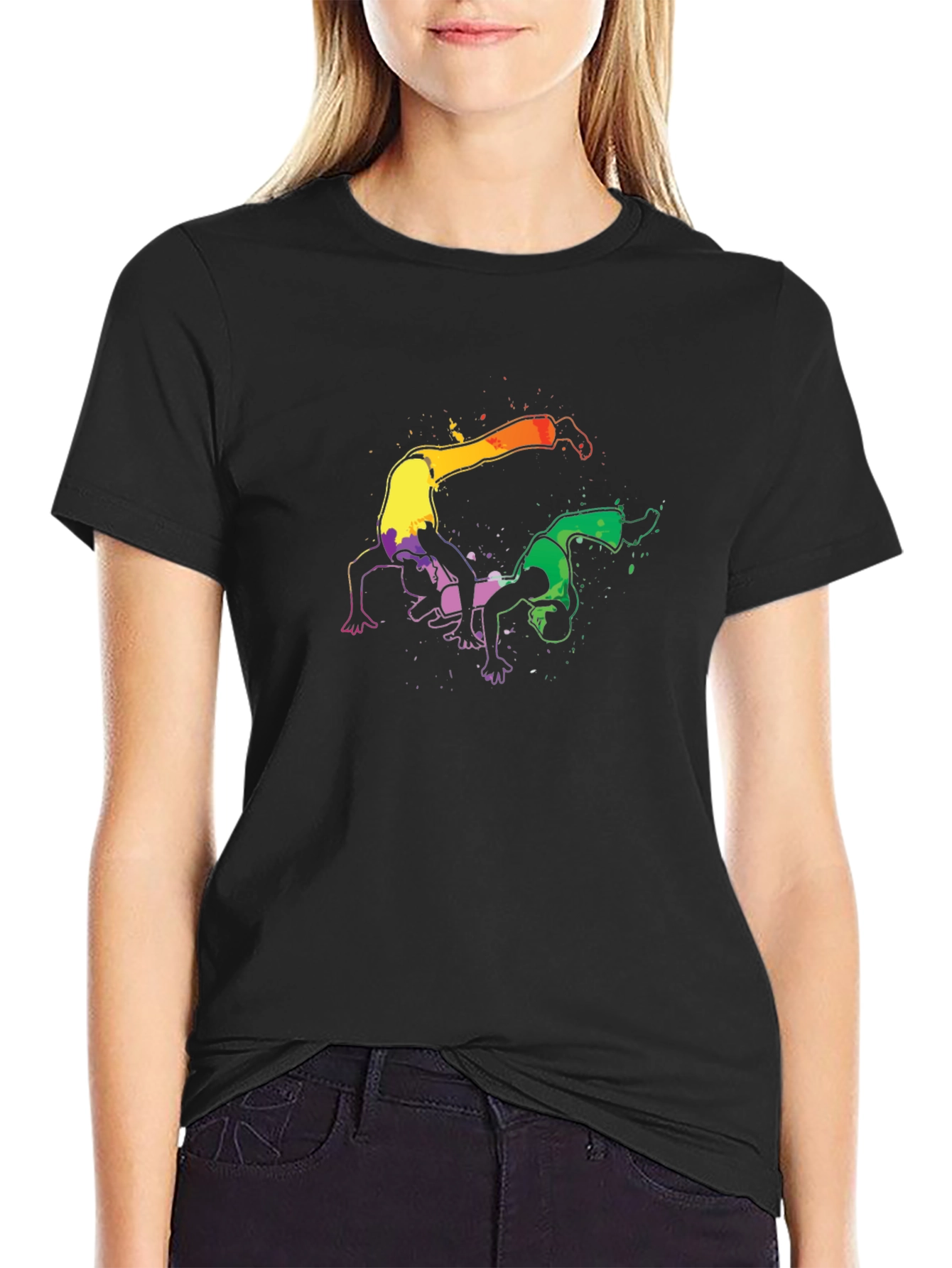 Capoeira Rainbow Silhouette T-Shirt