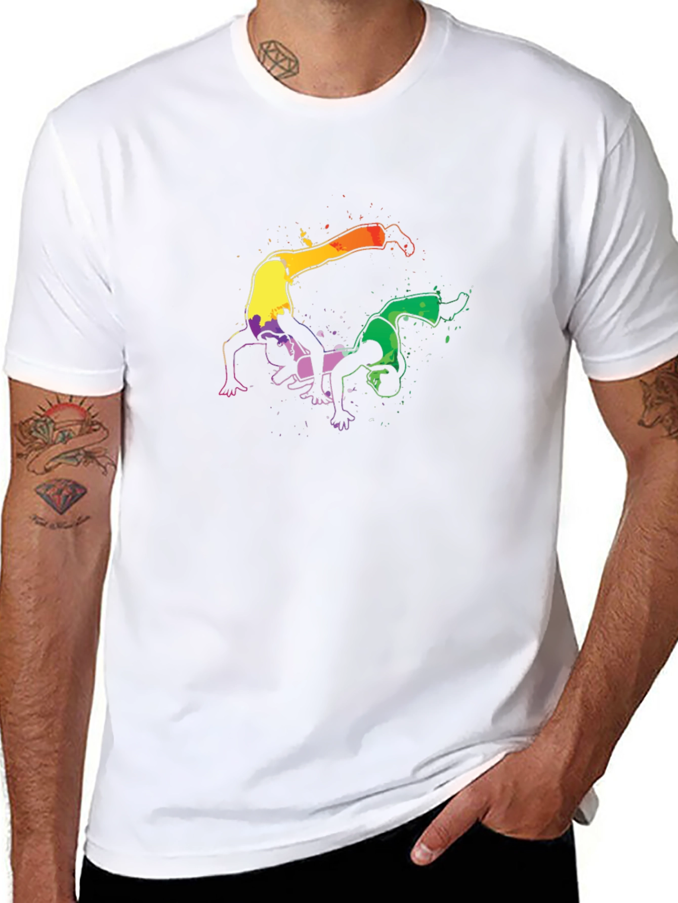 Capoeira Rainbow Silhouette T-Shirt