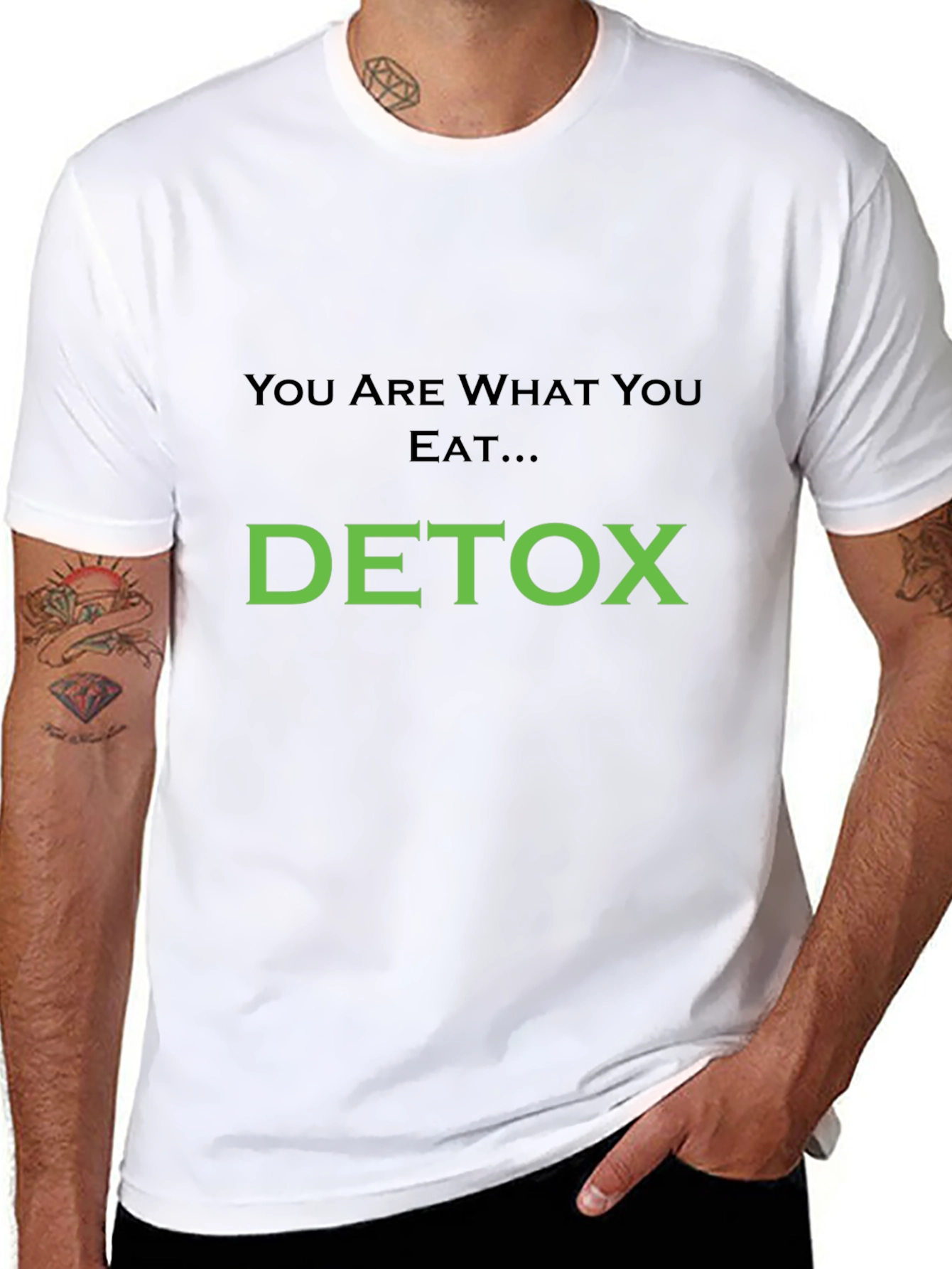 Detox T-Shirt: You Are What You Eat Black Tee
