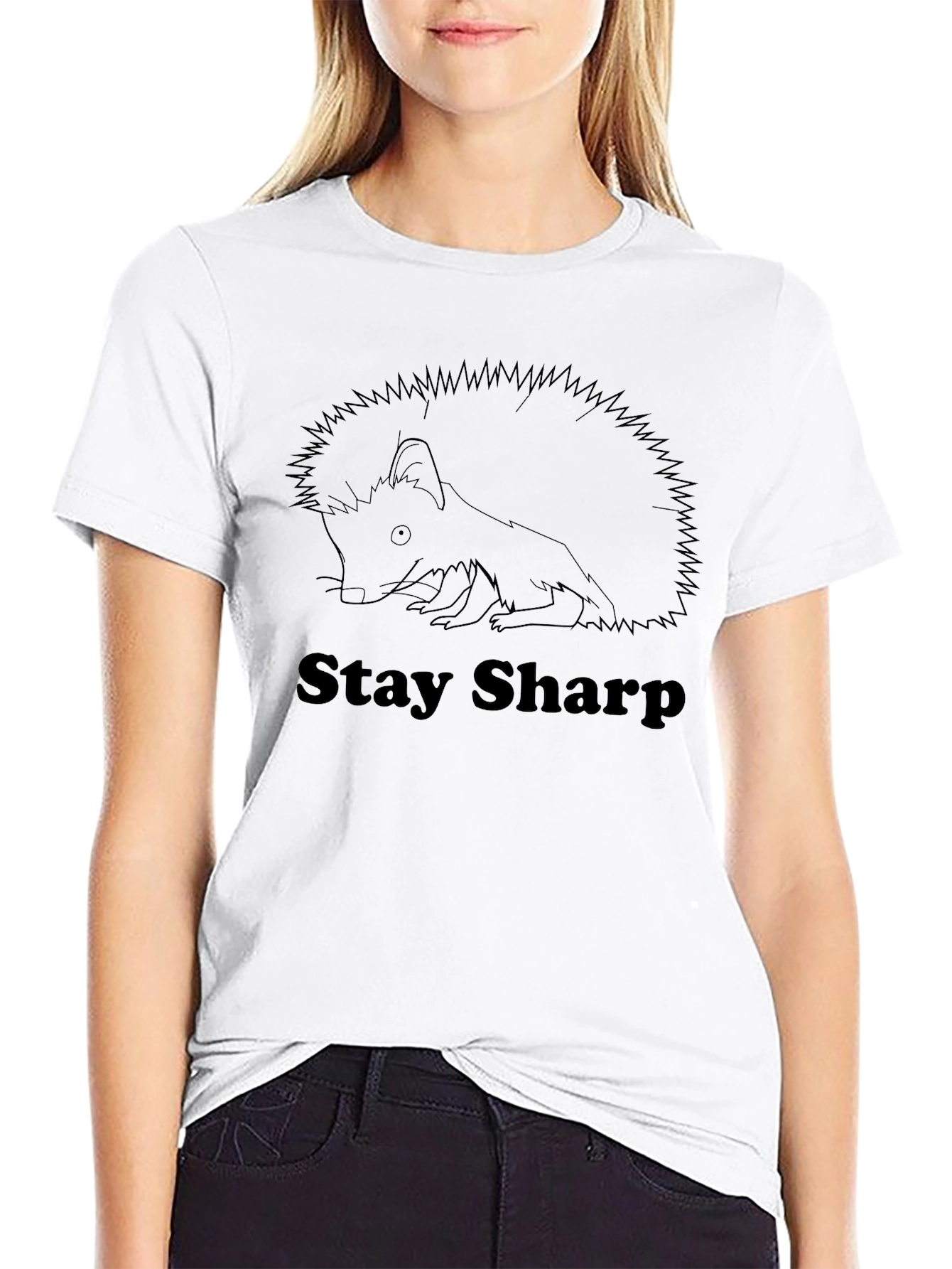 Stay Sharp Hedgehog Graphic Tee