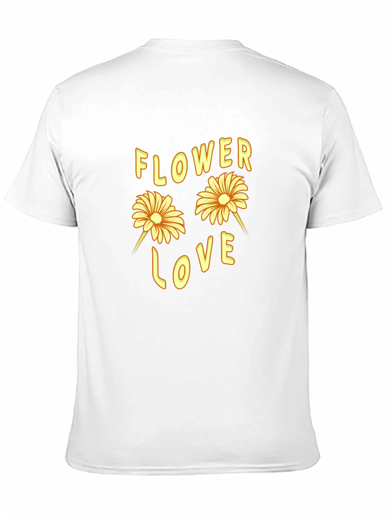 Flower Love Graphic Tee - Black Cotton T-Shirt