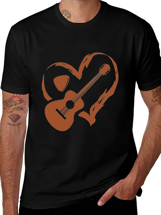 Guitar Heart Graphic Tee - Music Lovers T-Shirt