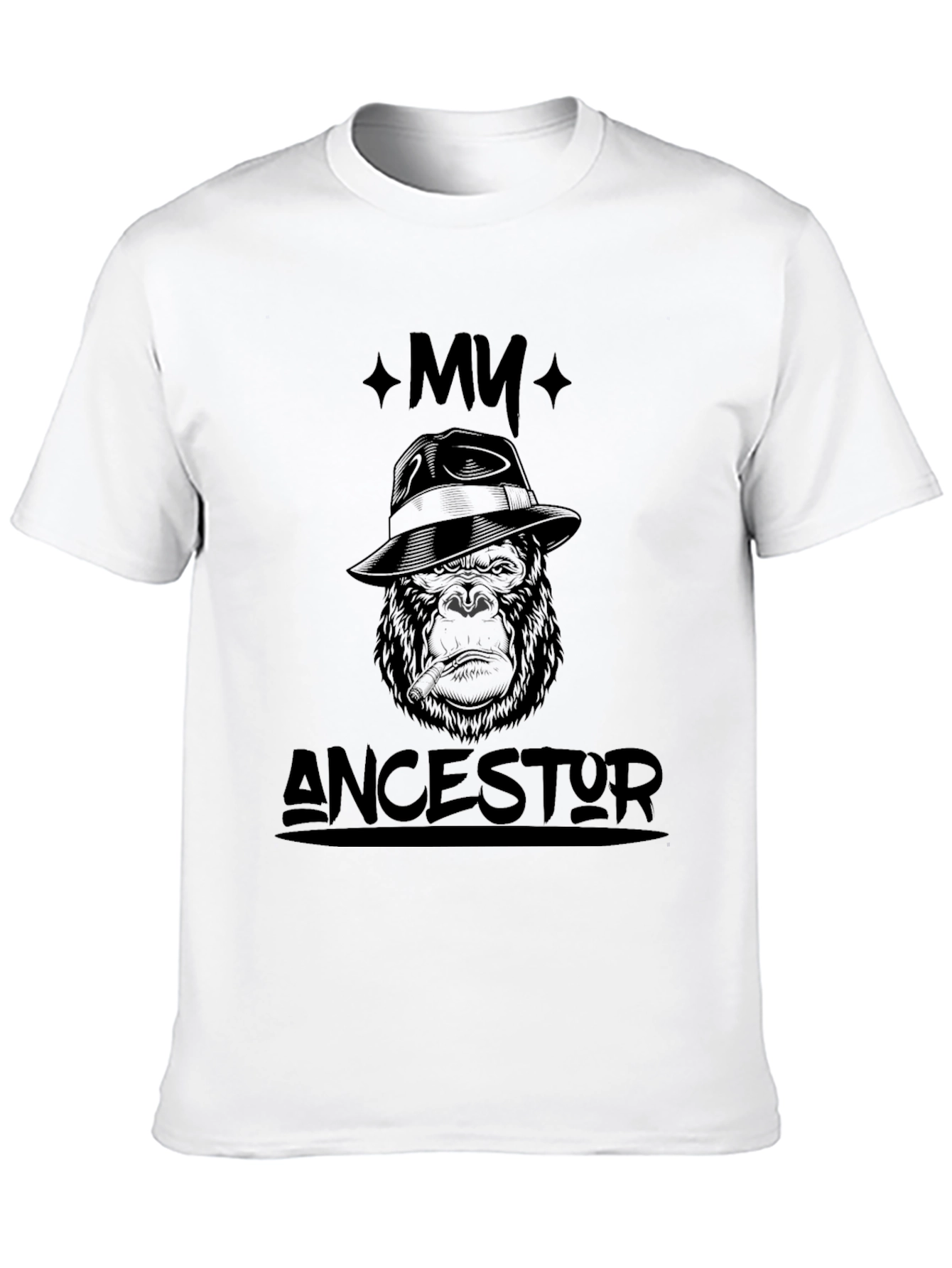My Ancestor Gorilla Graphic Black T-Shirt