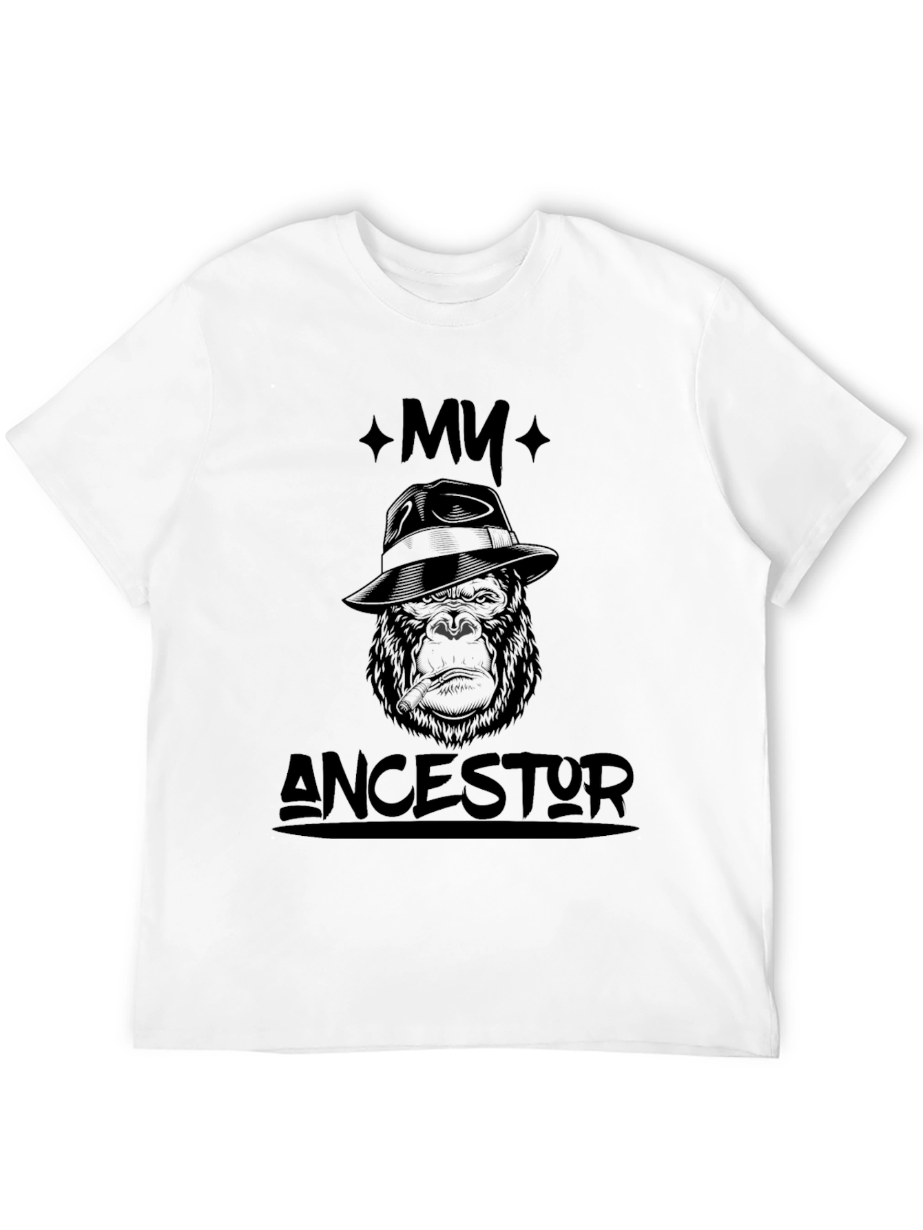 My Ancestor Gorilla Graphic Black T-Shirt