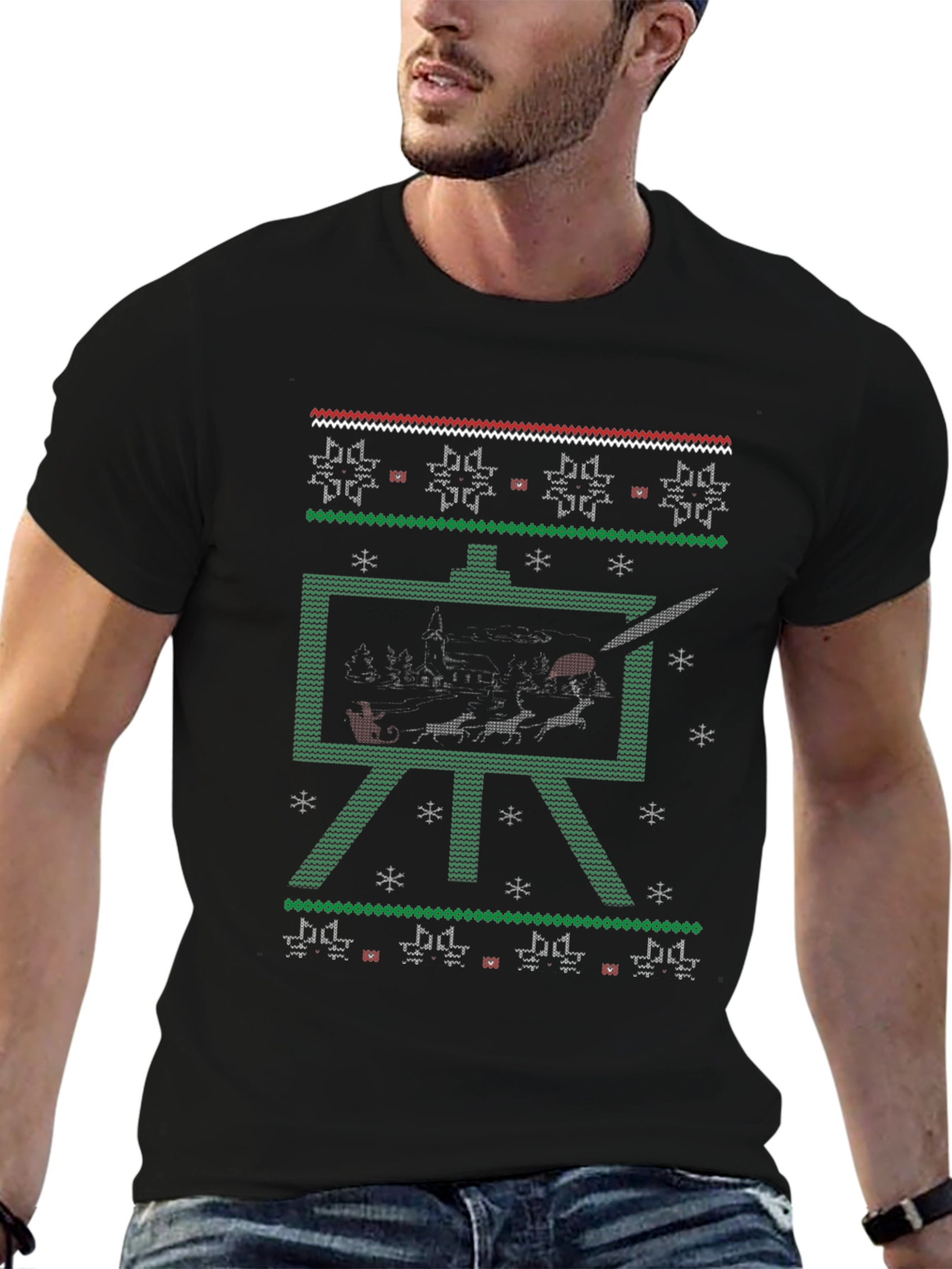 Painters Christmas Ugly Sweater T-Shirt