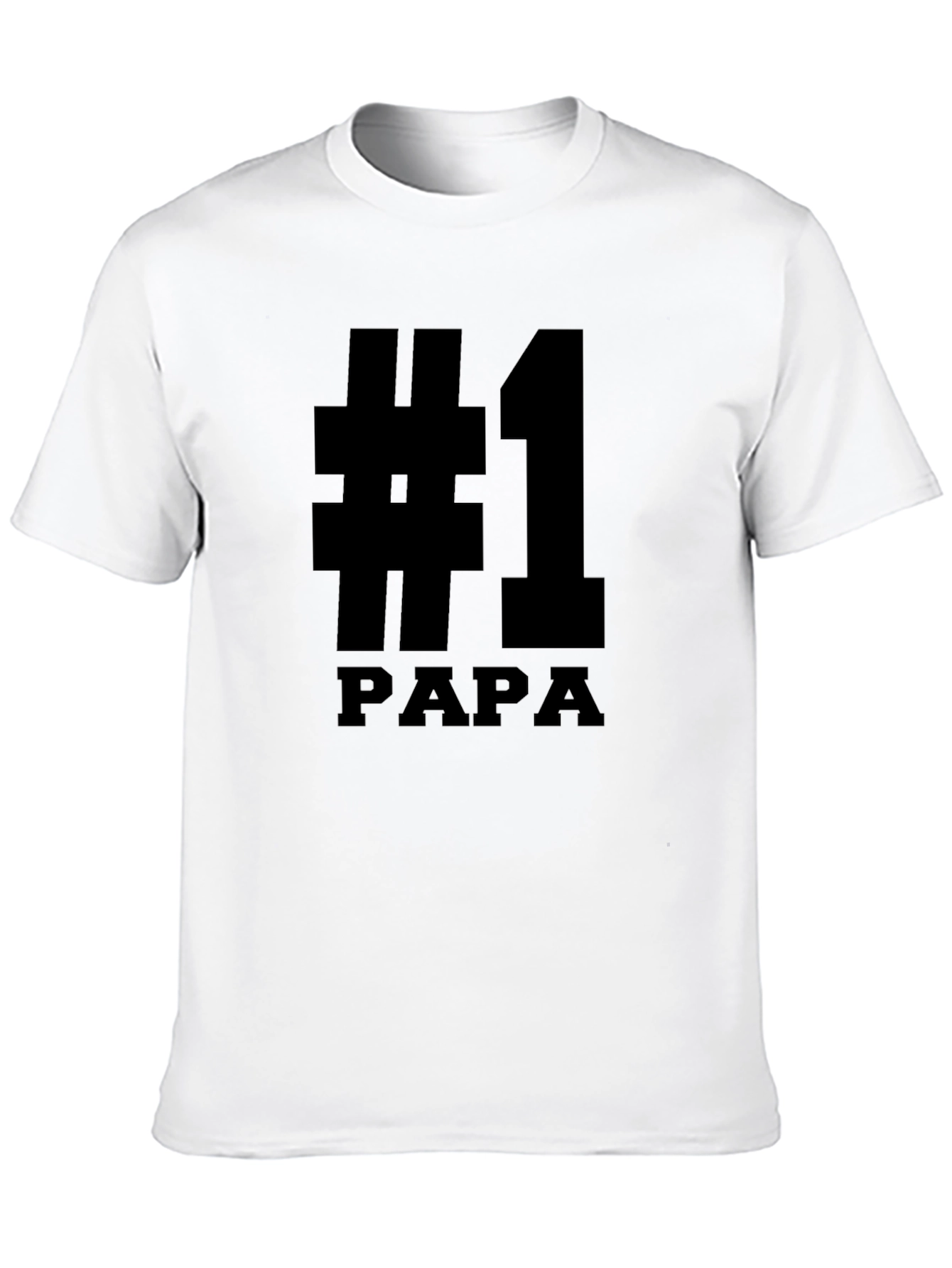 Number One Papa Black T-Shirt