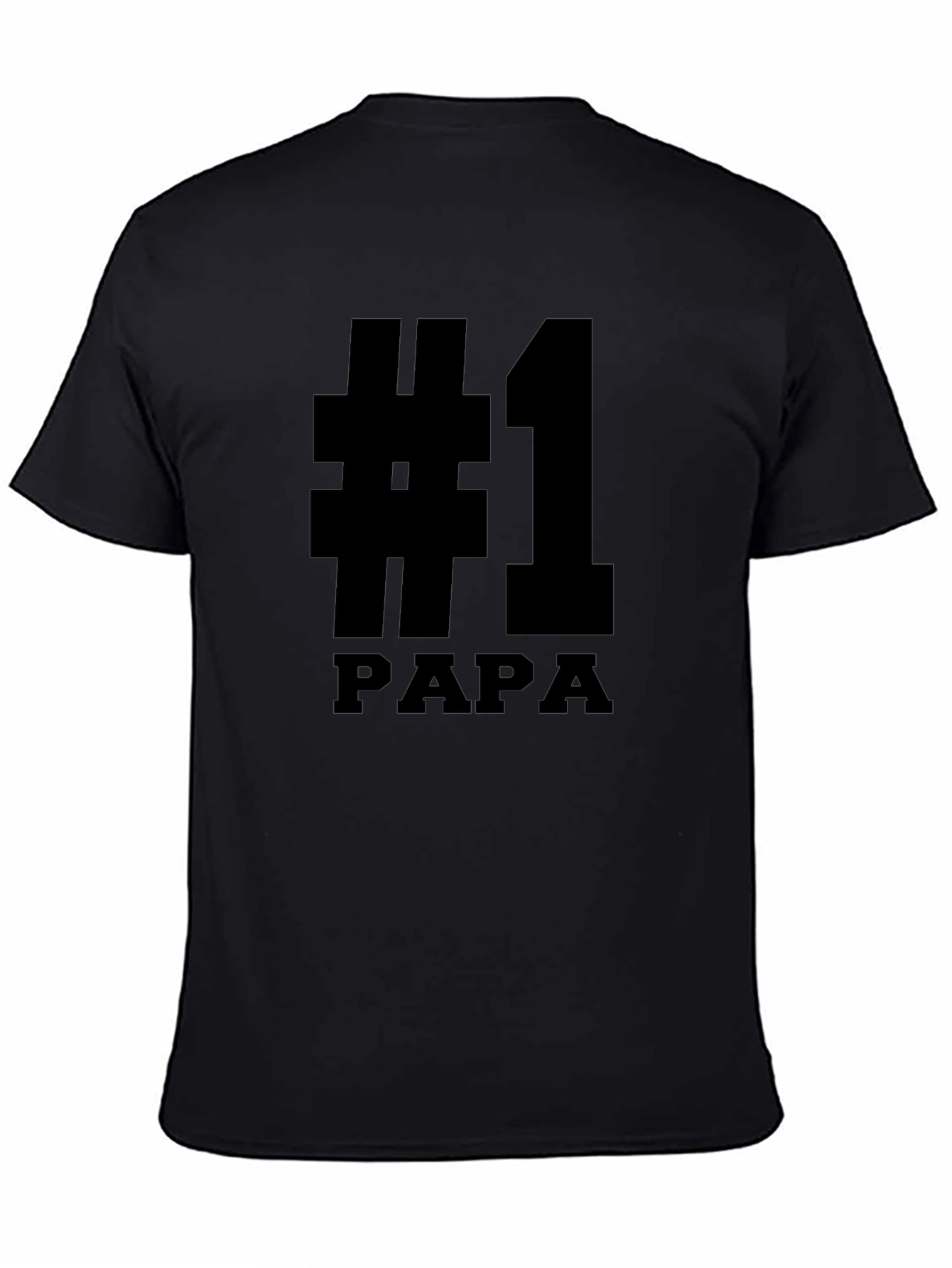 Number One Papa Black T-Shirt