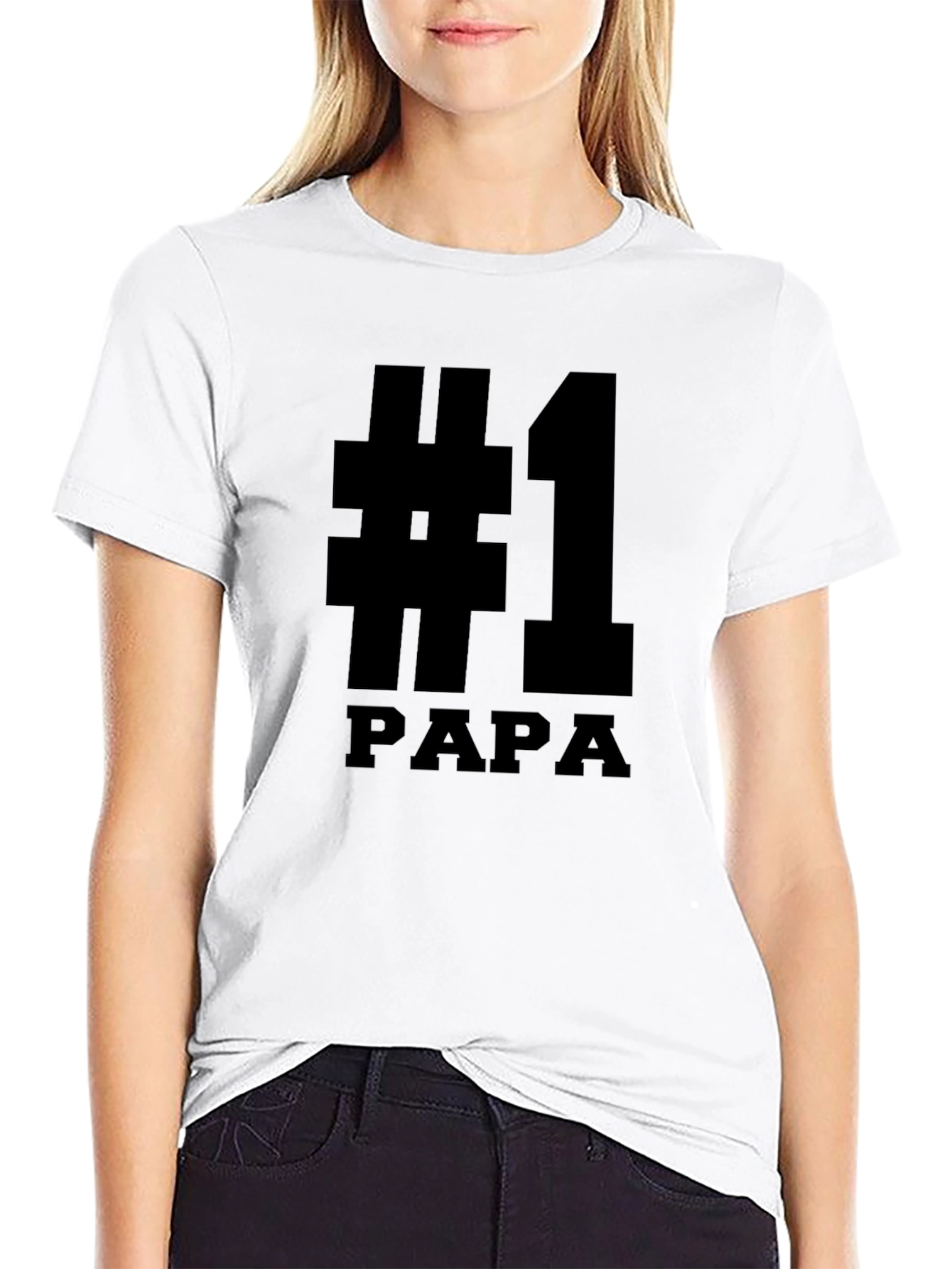 Number One Papa Black T-Shirt