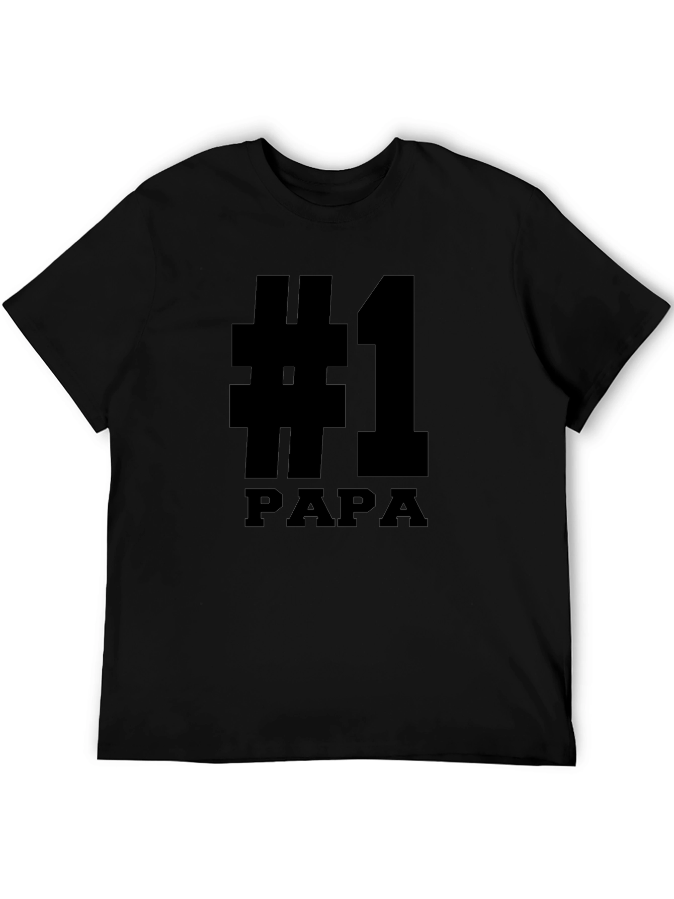 Number One Papa Black T-Shirt