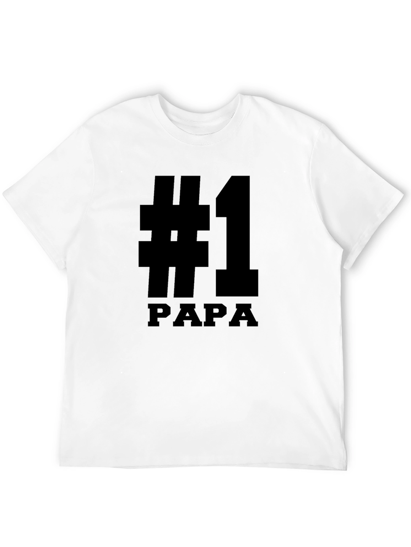 Number One Papa Black T-Shirt