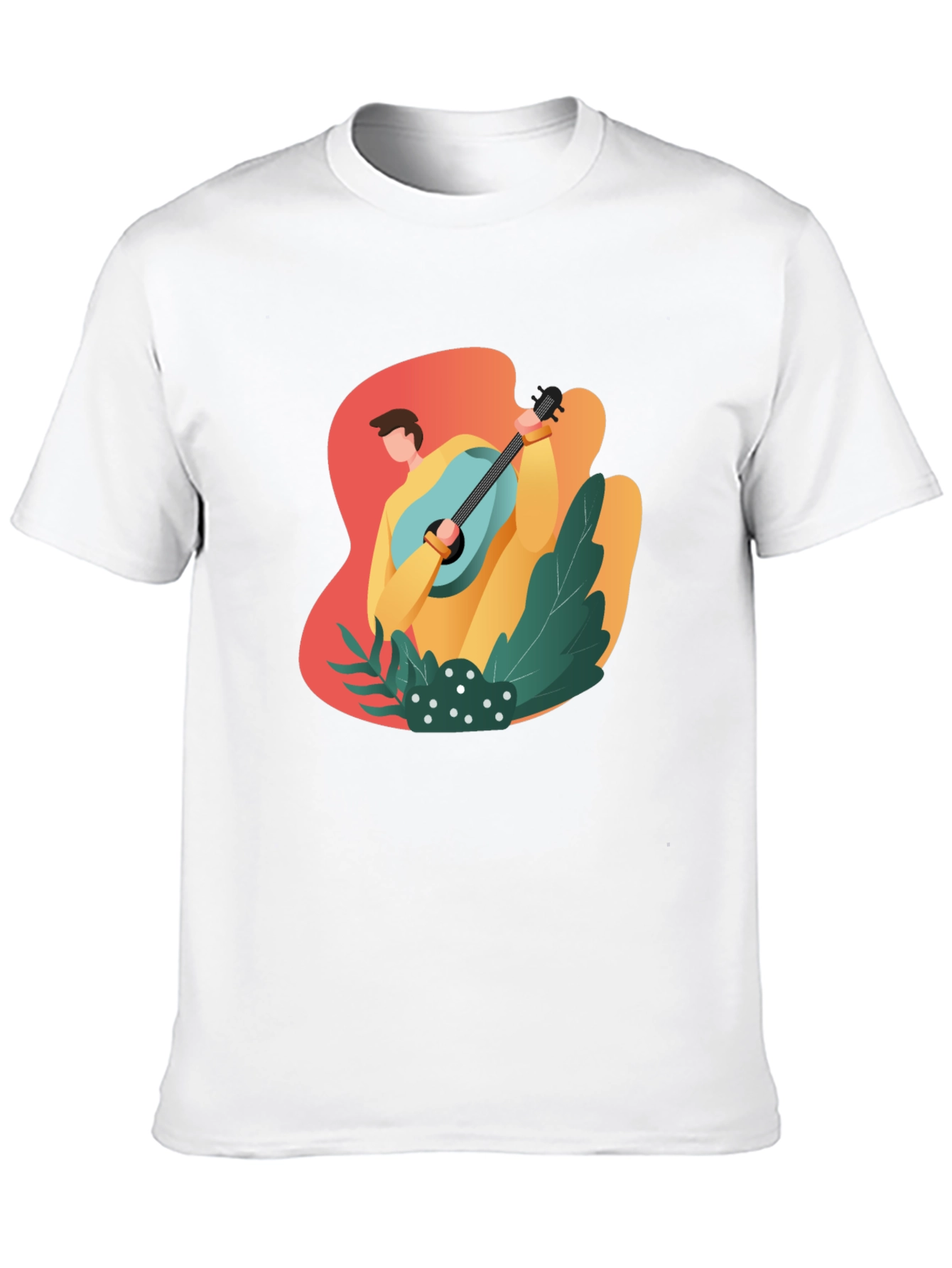 Stylish Musician Graphic Tee - Soft Black Cotton