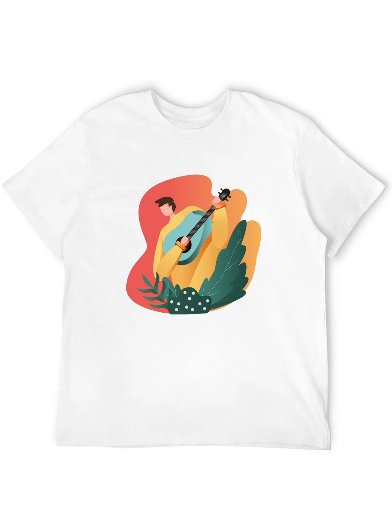 Stylish Musician Graphic Tee - Soft Black Cotton