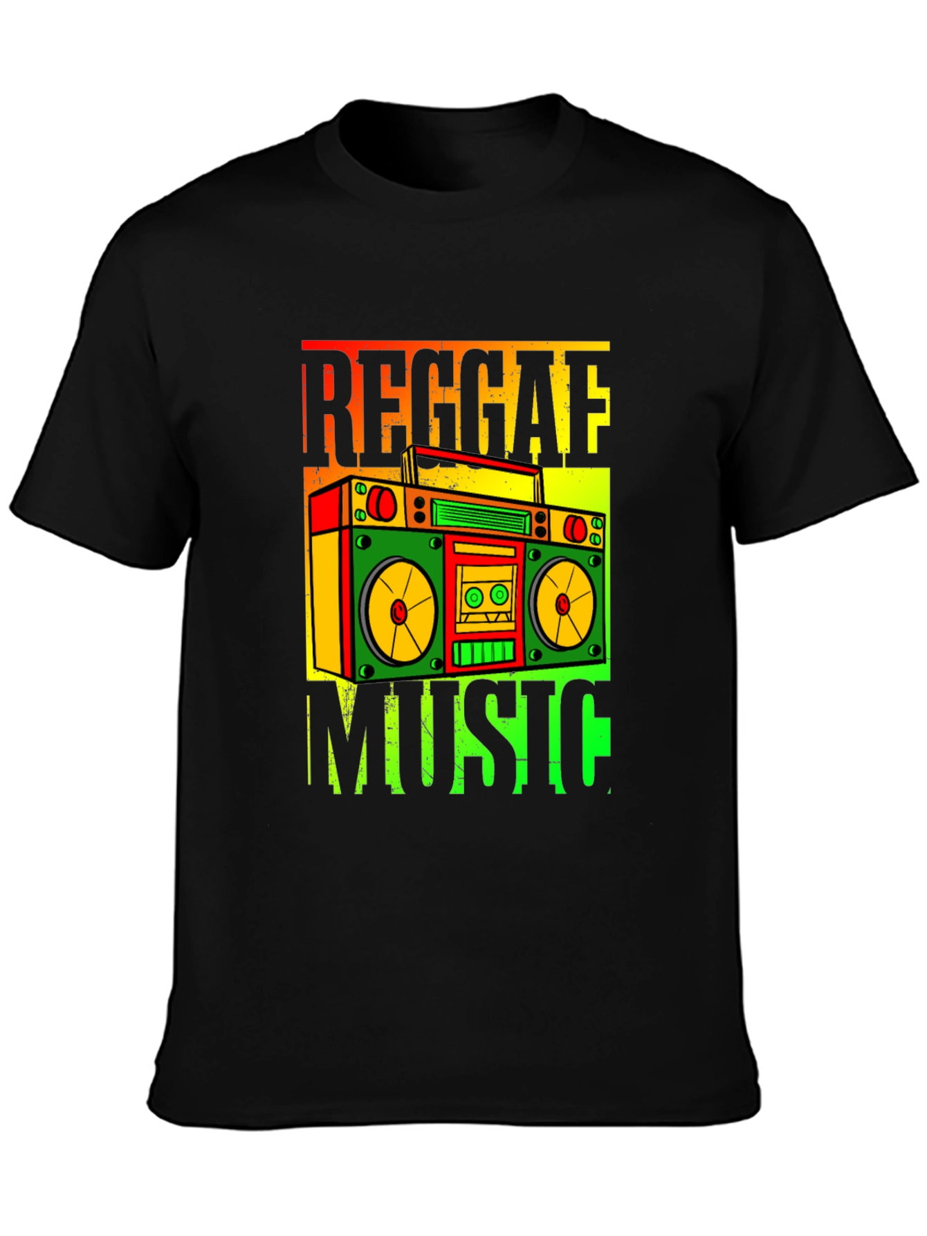 Reggae Music Boombox Graphic T-Shirt