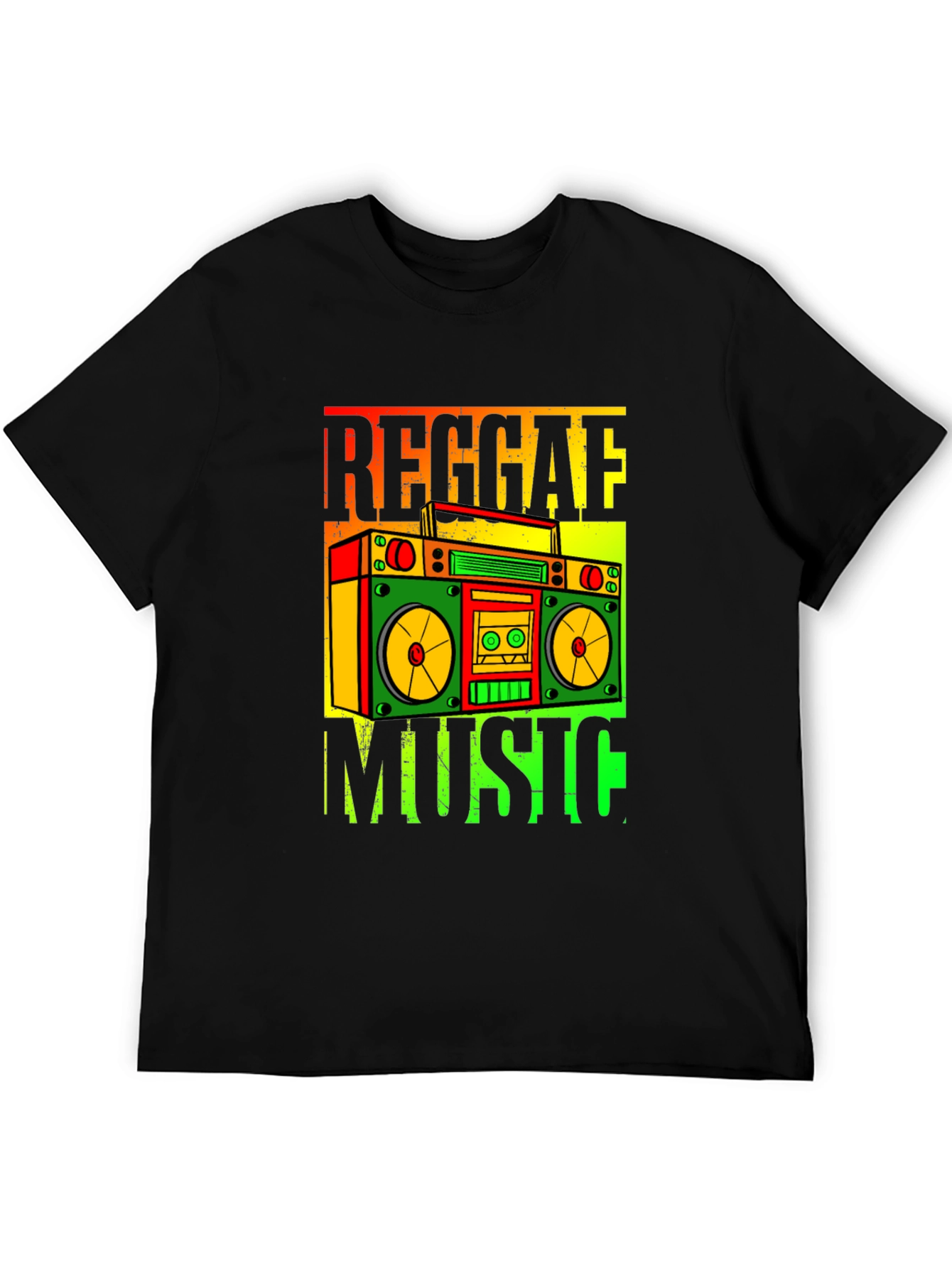 Reggae Music Boombox Graphic T-Shirt