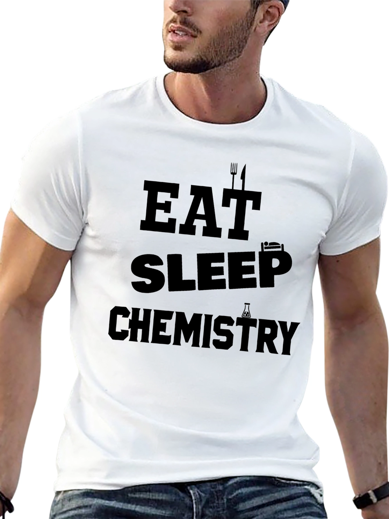 Eat Sleep Chemistry Black T-Shirt