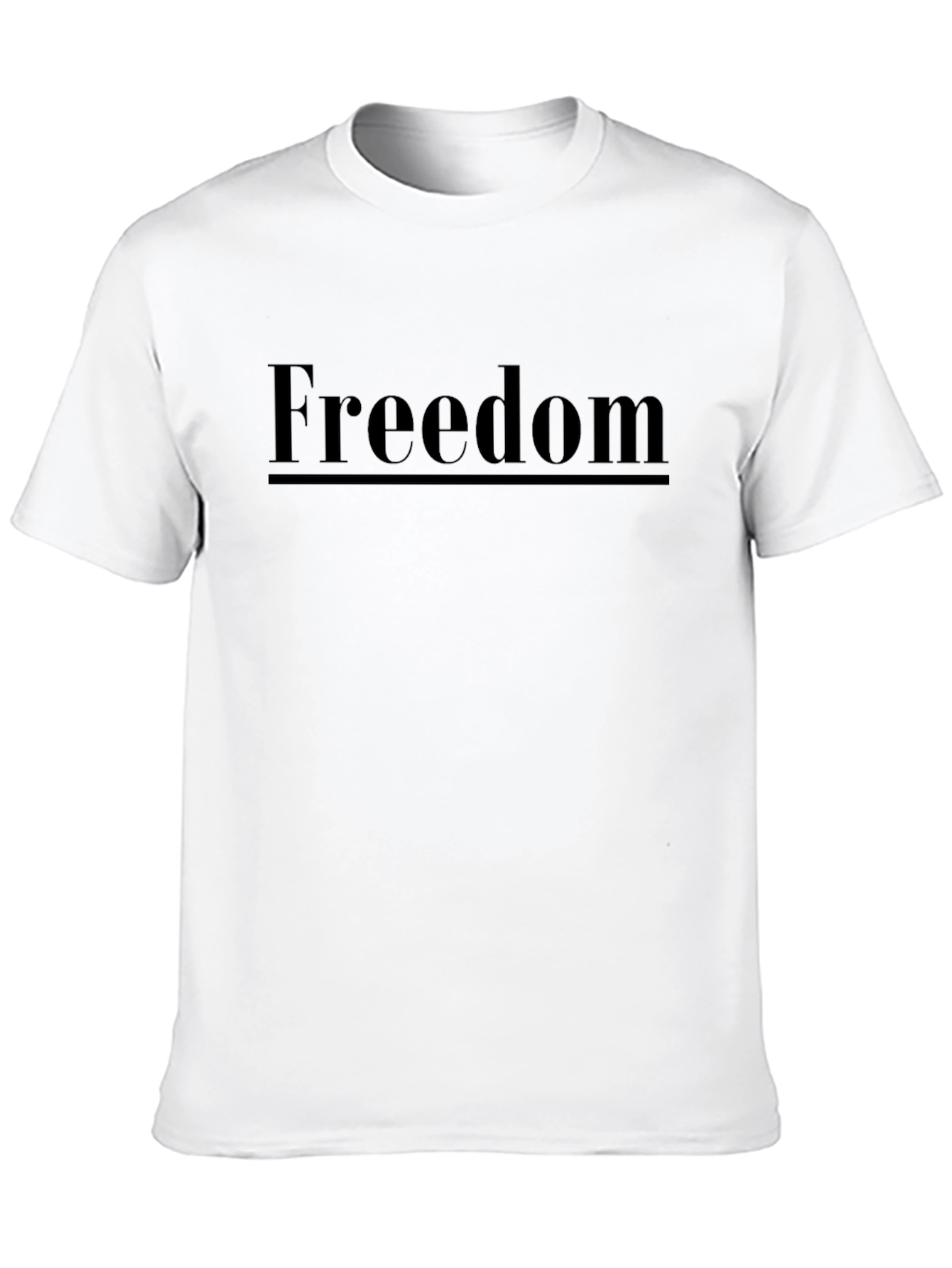 Freedom Graphic T-Shirt - Black Crew Neck