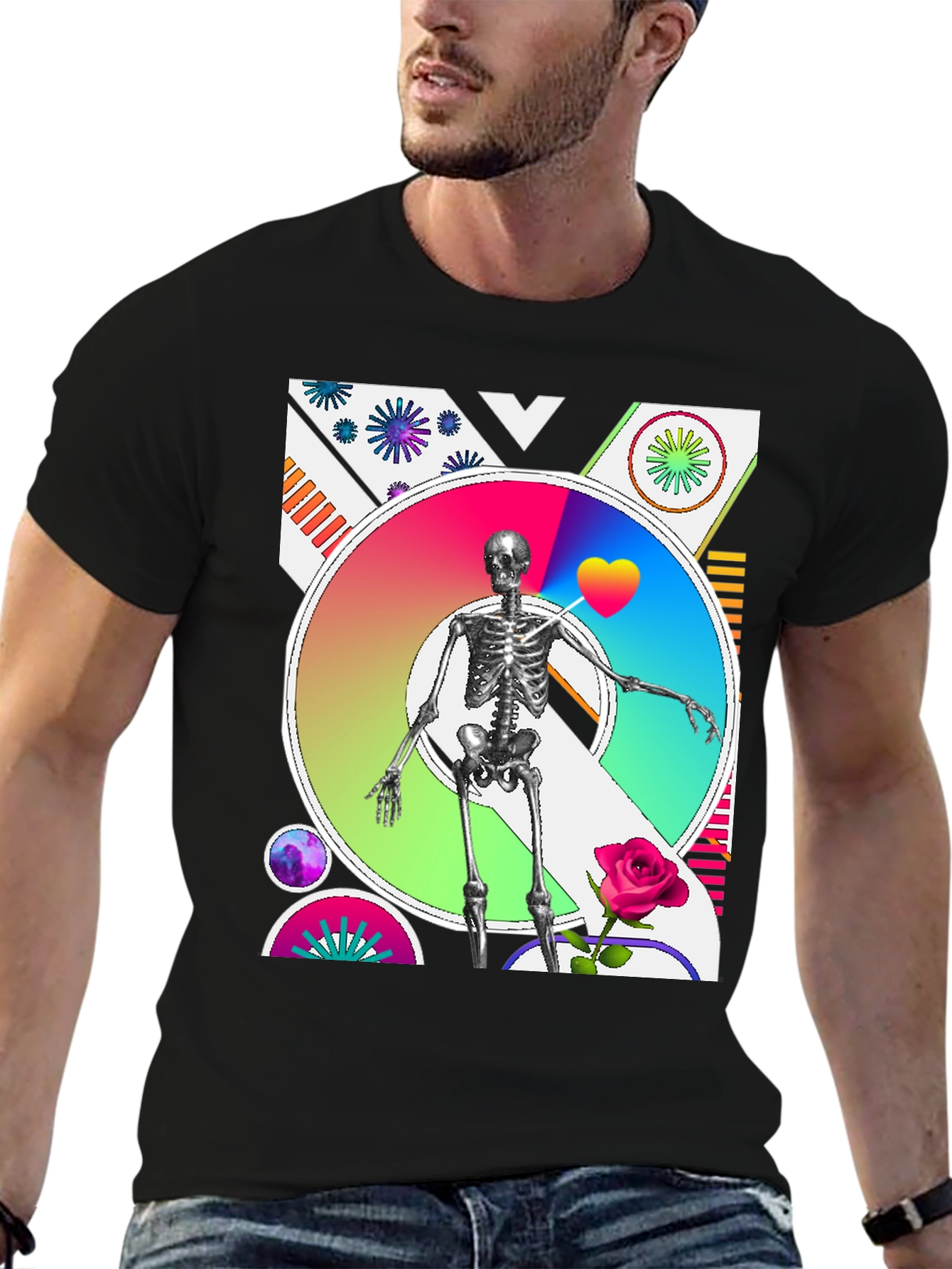 Artistic Skeleton Graphic Tee - Bold & Unique Design