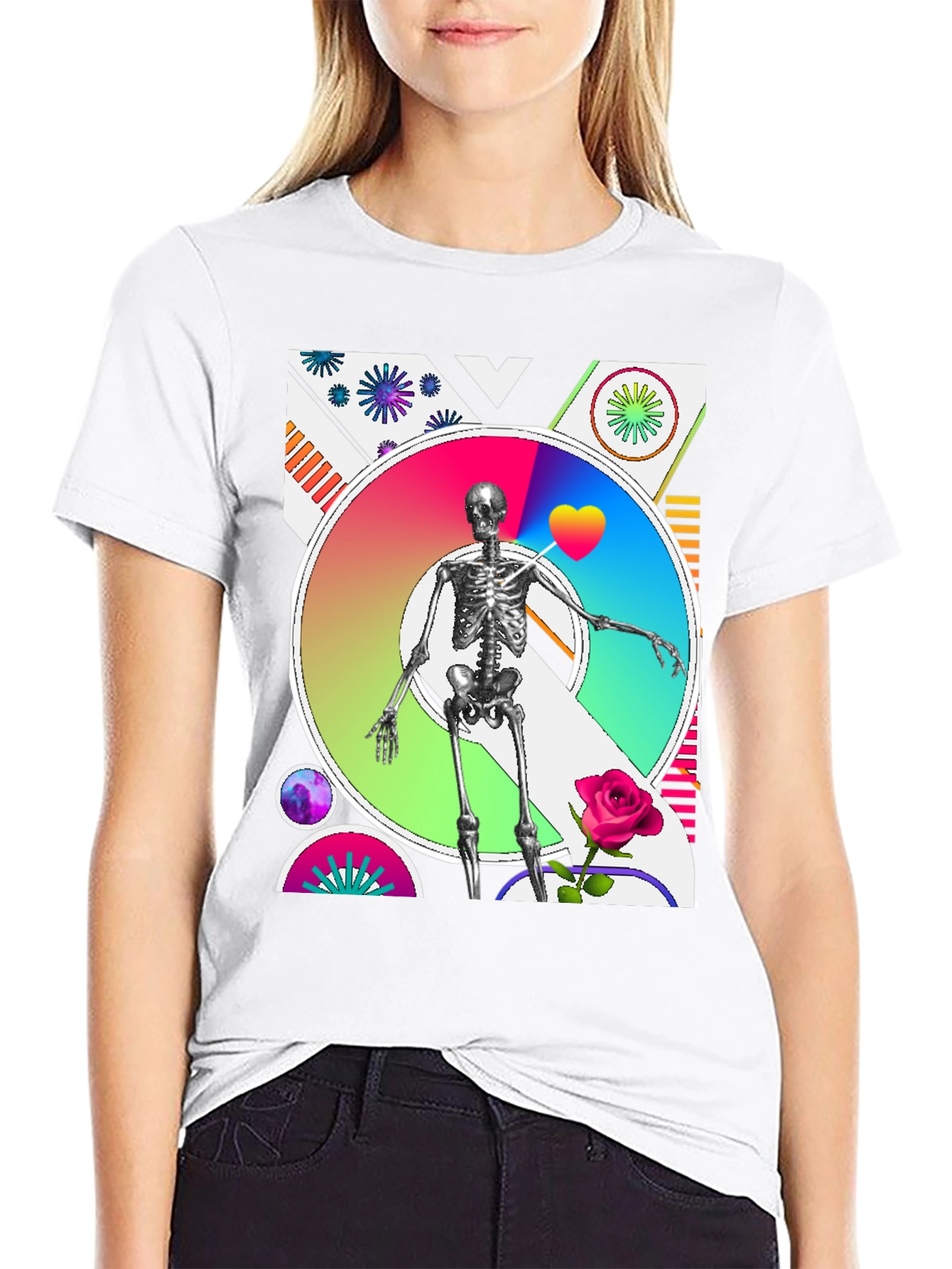 Artistic Skeleton Graphic Tee - Bold & Unique Design
