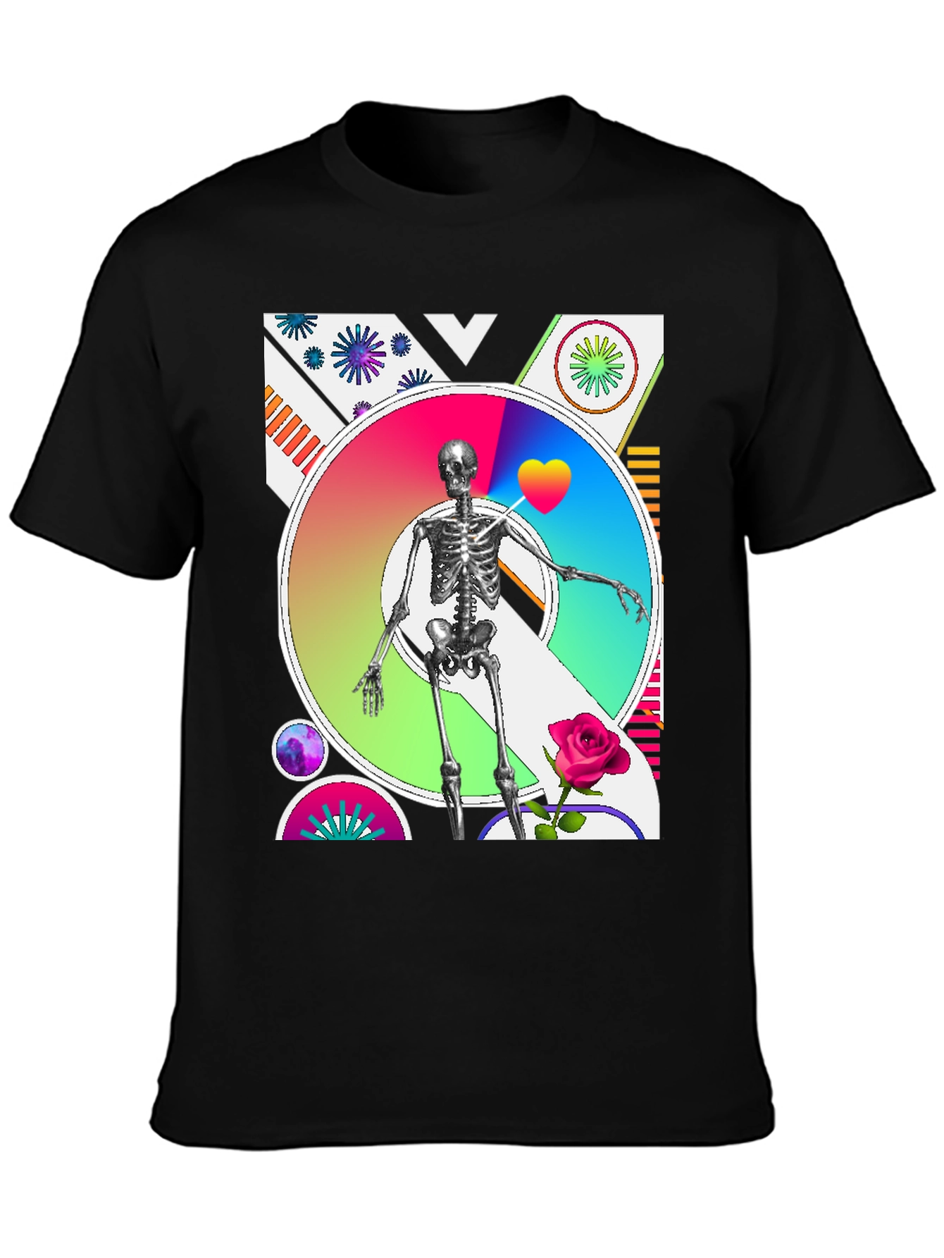 Artistic Skeleton Graphic Tee - Bold & Unique Design