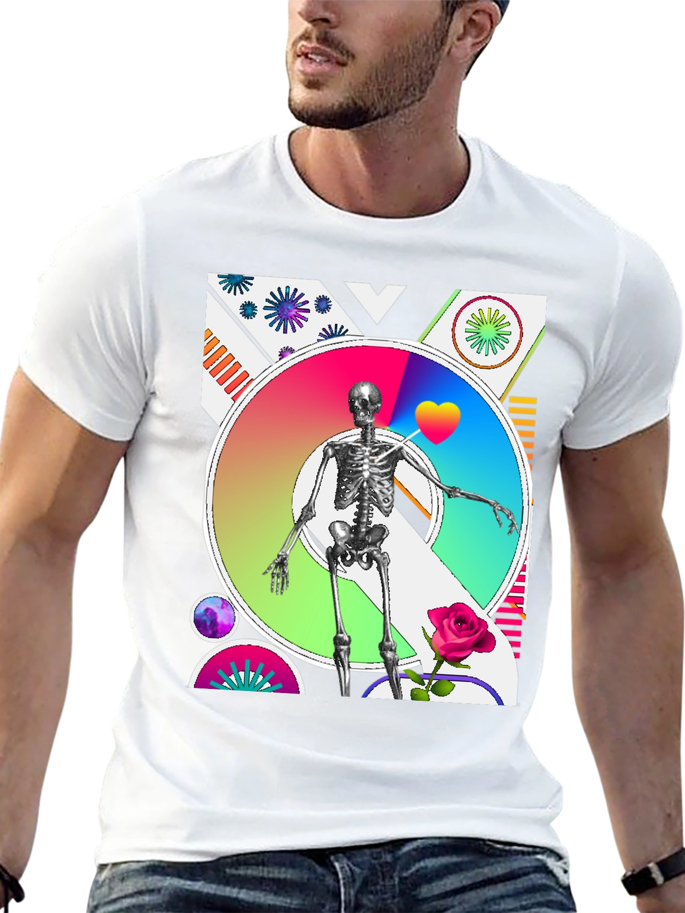 Artistic Skeleton Graphic Tee - Bold & Unique Design