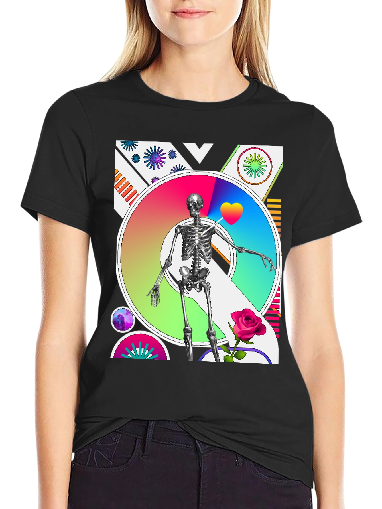 Artistic Skeleton Graphic Tee - Bold & Unique Design