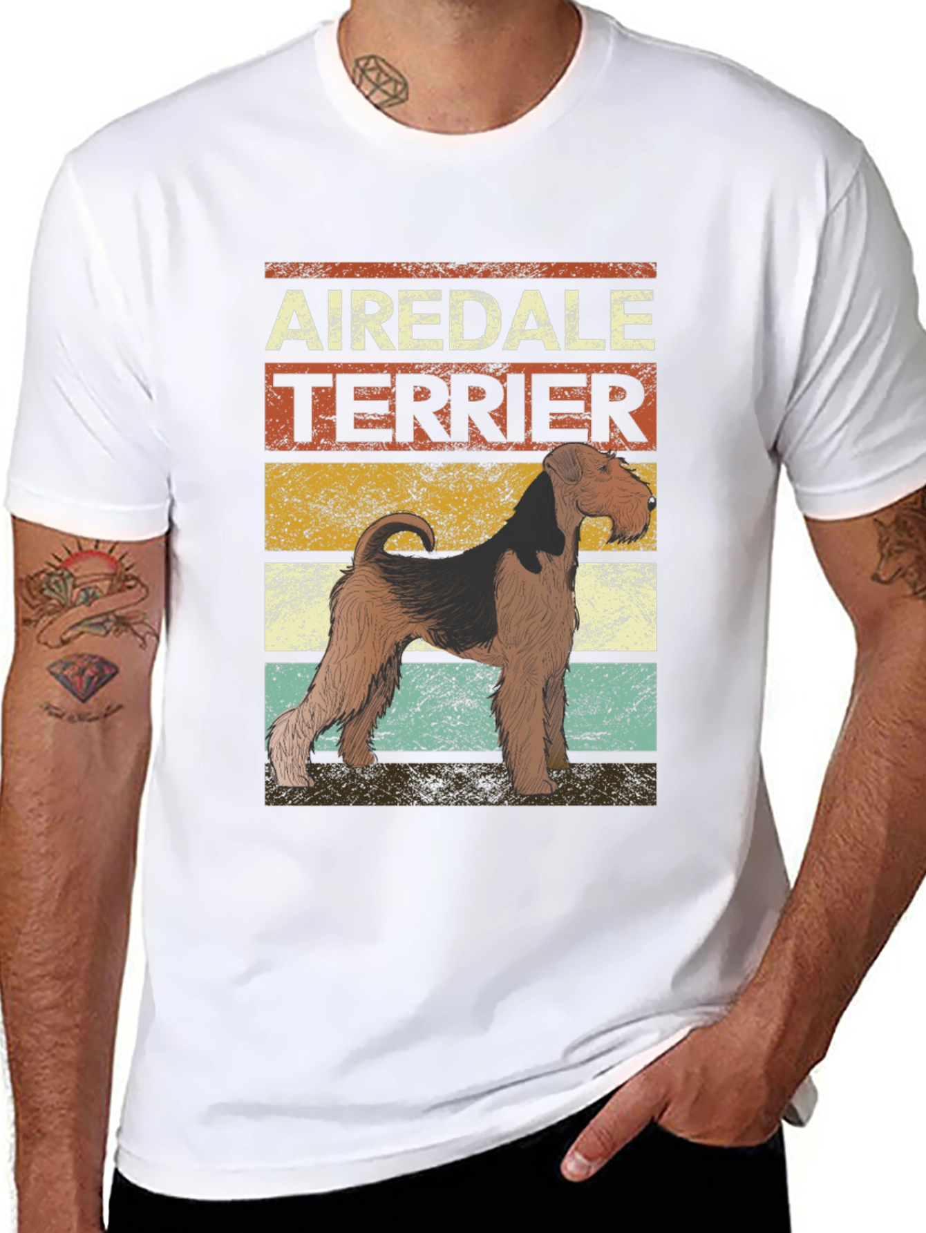 Airedale Terrier Retro T-Shirt | Dog Lover Tee