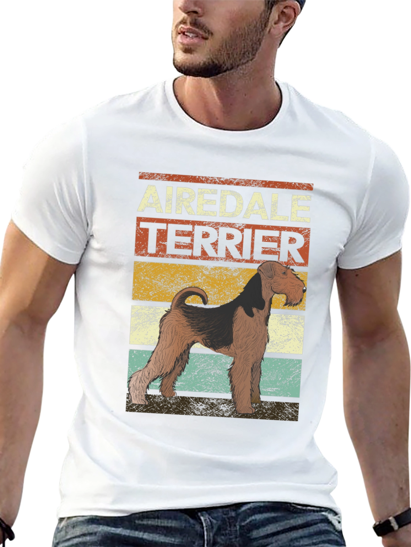 Airedale Terrier Retro T-Shirt | Dog Lover Tee