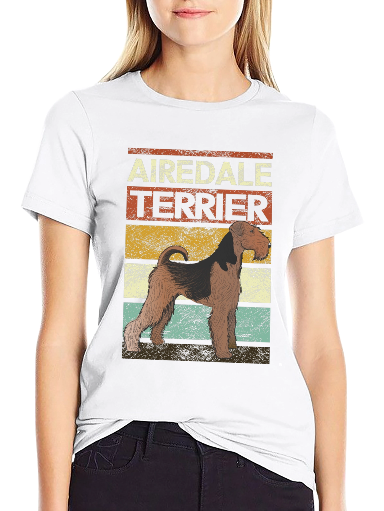 Airedale Terrier Retro T-Shirt | Dog Lover Tee