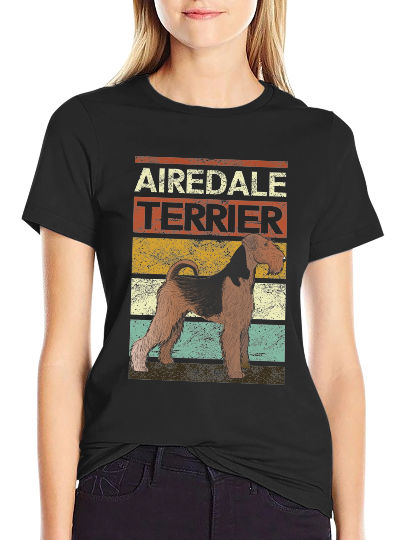 Airedale Terrier Retro T-Shirt | Dog Lover Tee