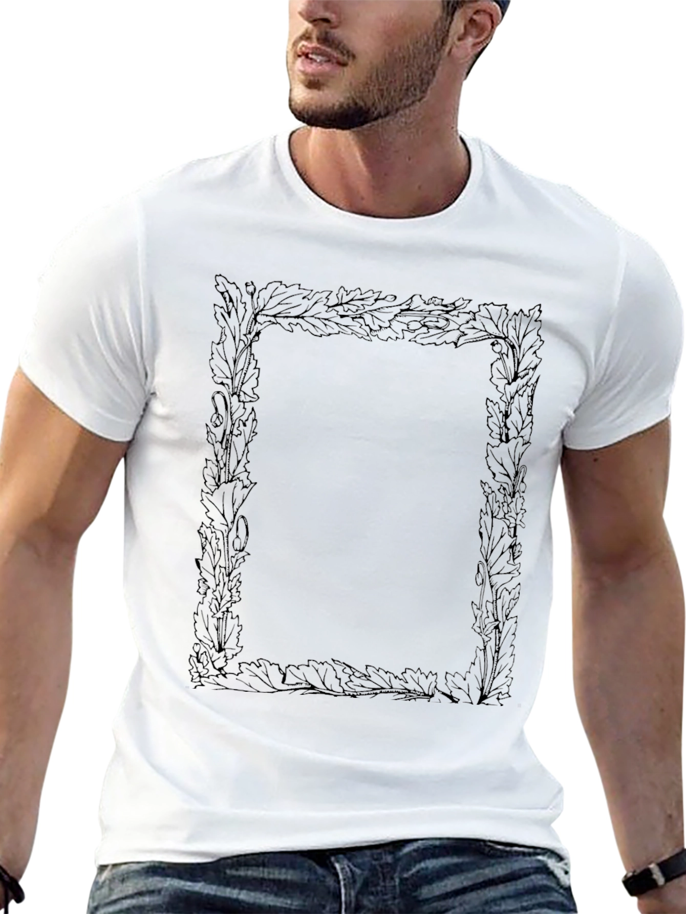 Botanical Frame Black T-Shirt