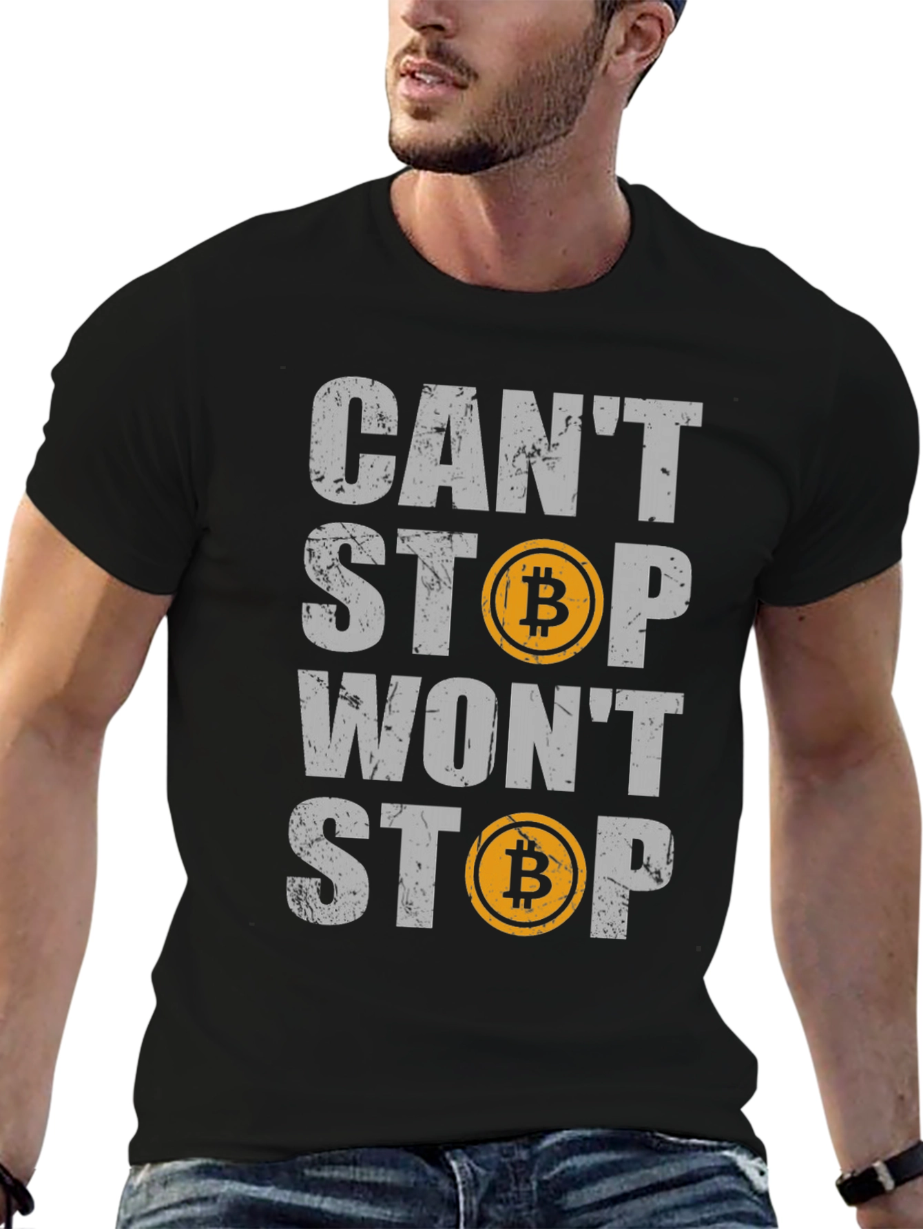 Bitcoin Crypto T-Shirt - Cant Stop Wont Stop