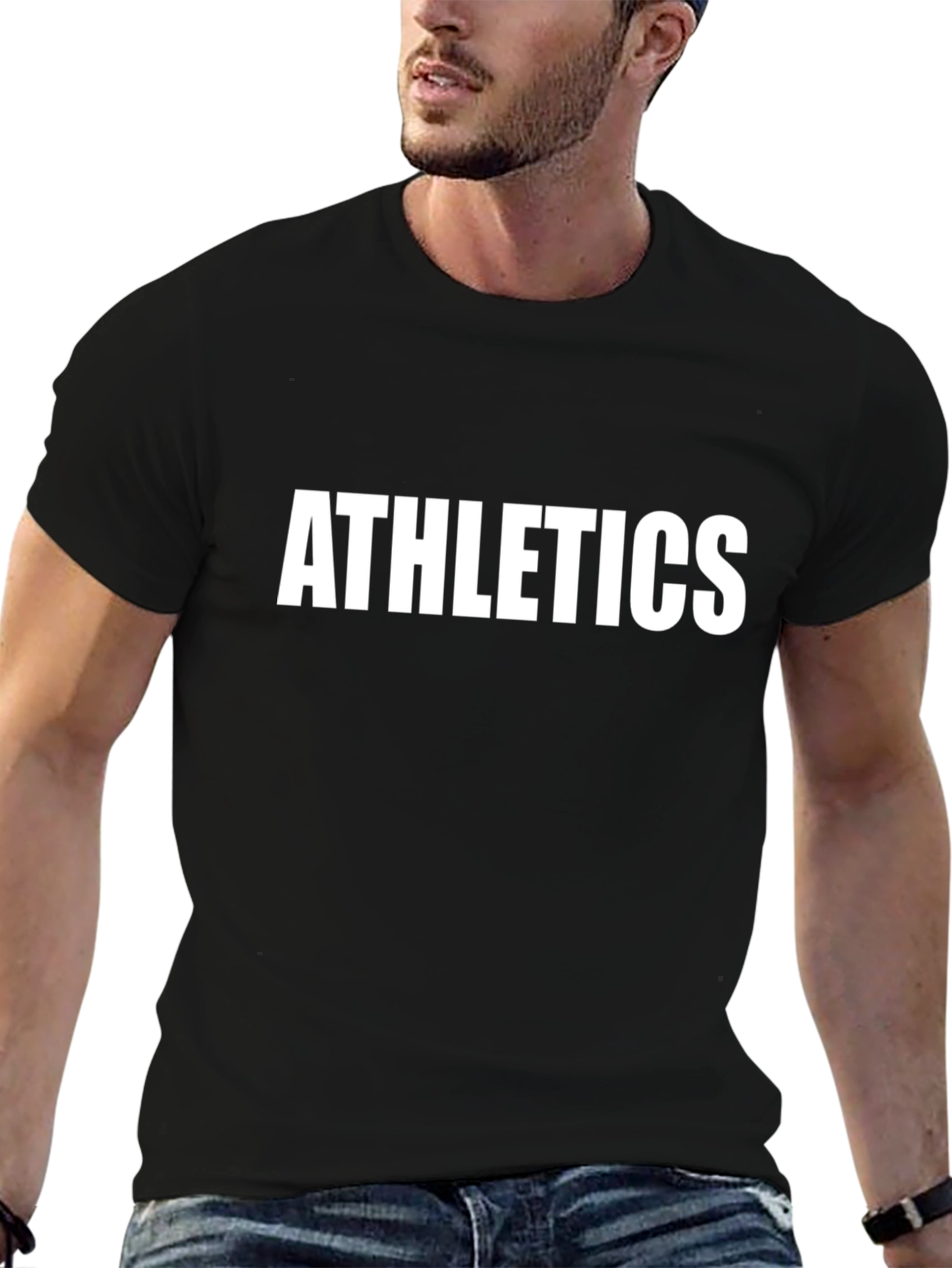 Athletics Black T-Shirt: Bold Style Everyday Comfort