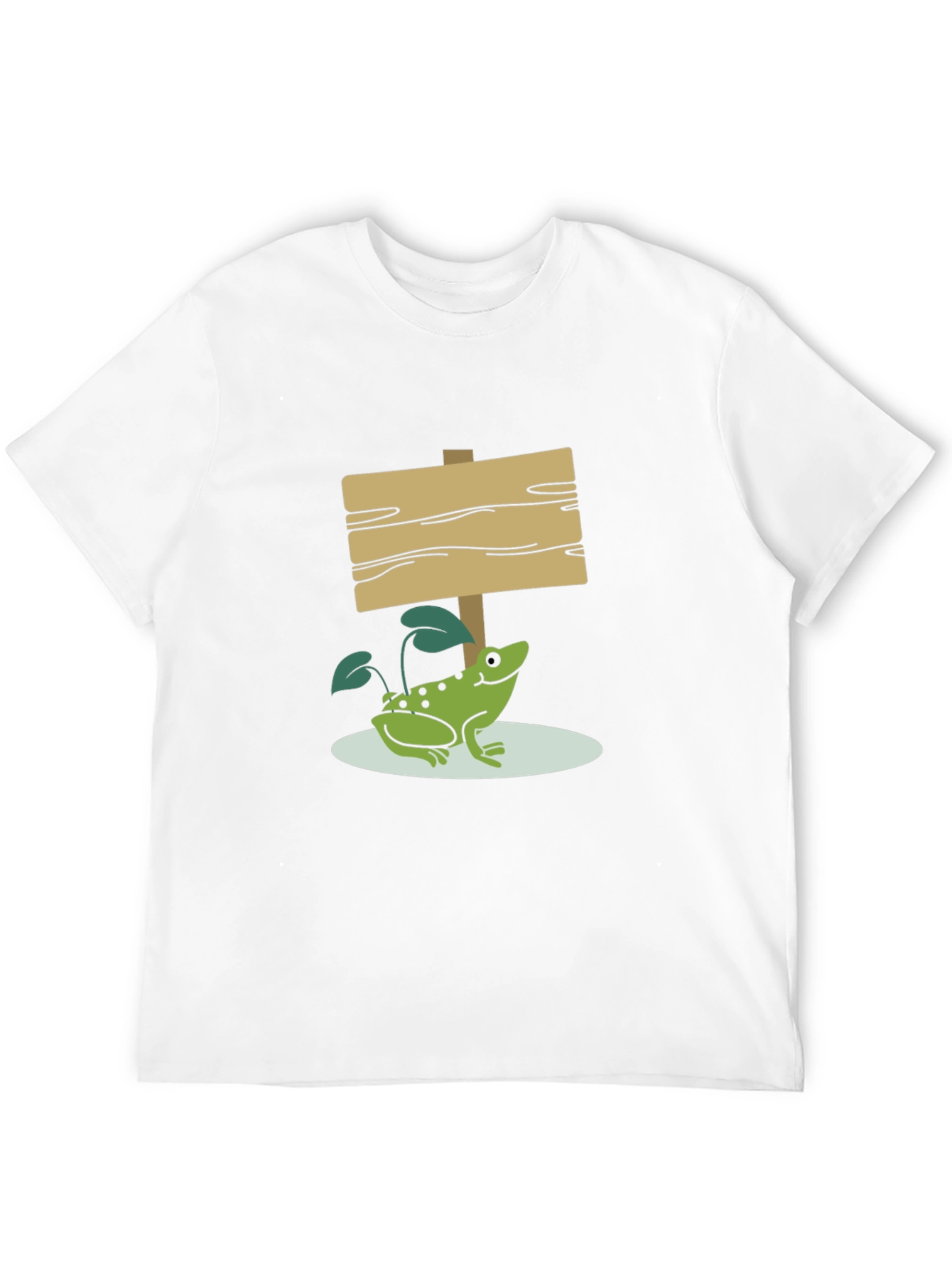 Frog and Sign Graphic Tee - Black Cotton Blend