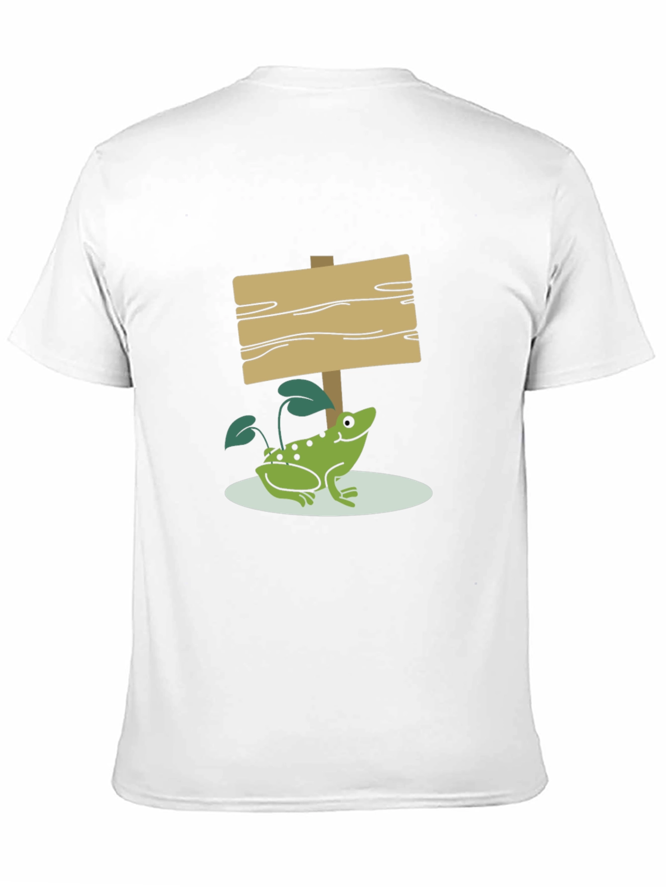 Frog and Sign Graphic Tee - Black Cotton Blend