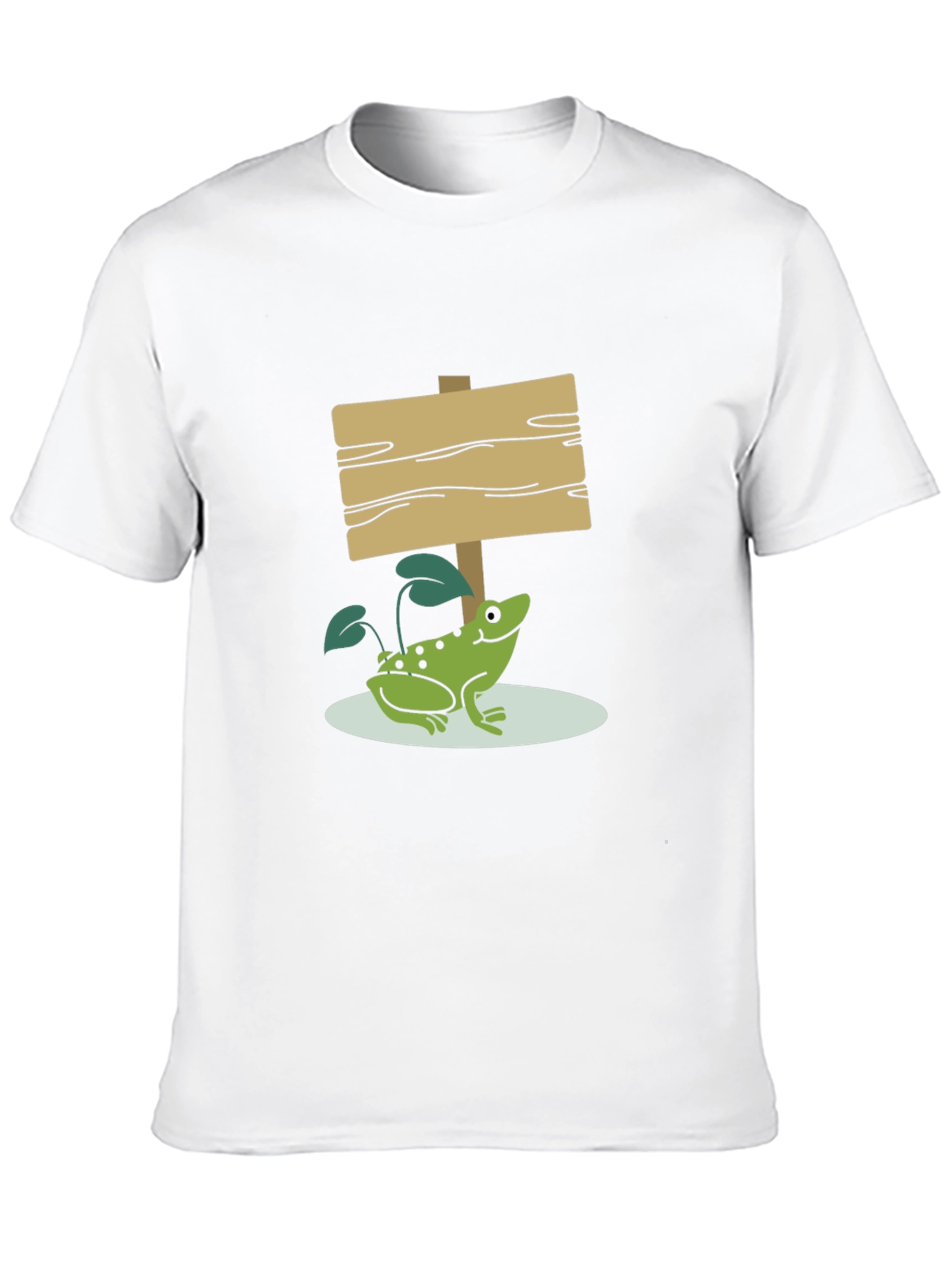 Frog and Sign Graphic Tee - Black Cotton Blend