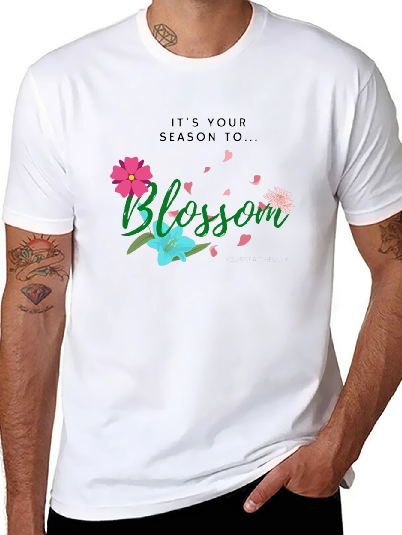 Blossom Graphic T-Shirt - Black