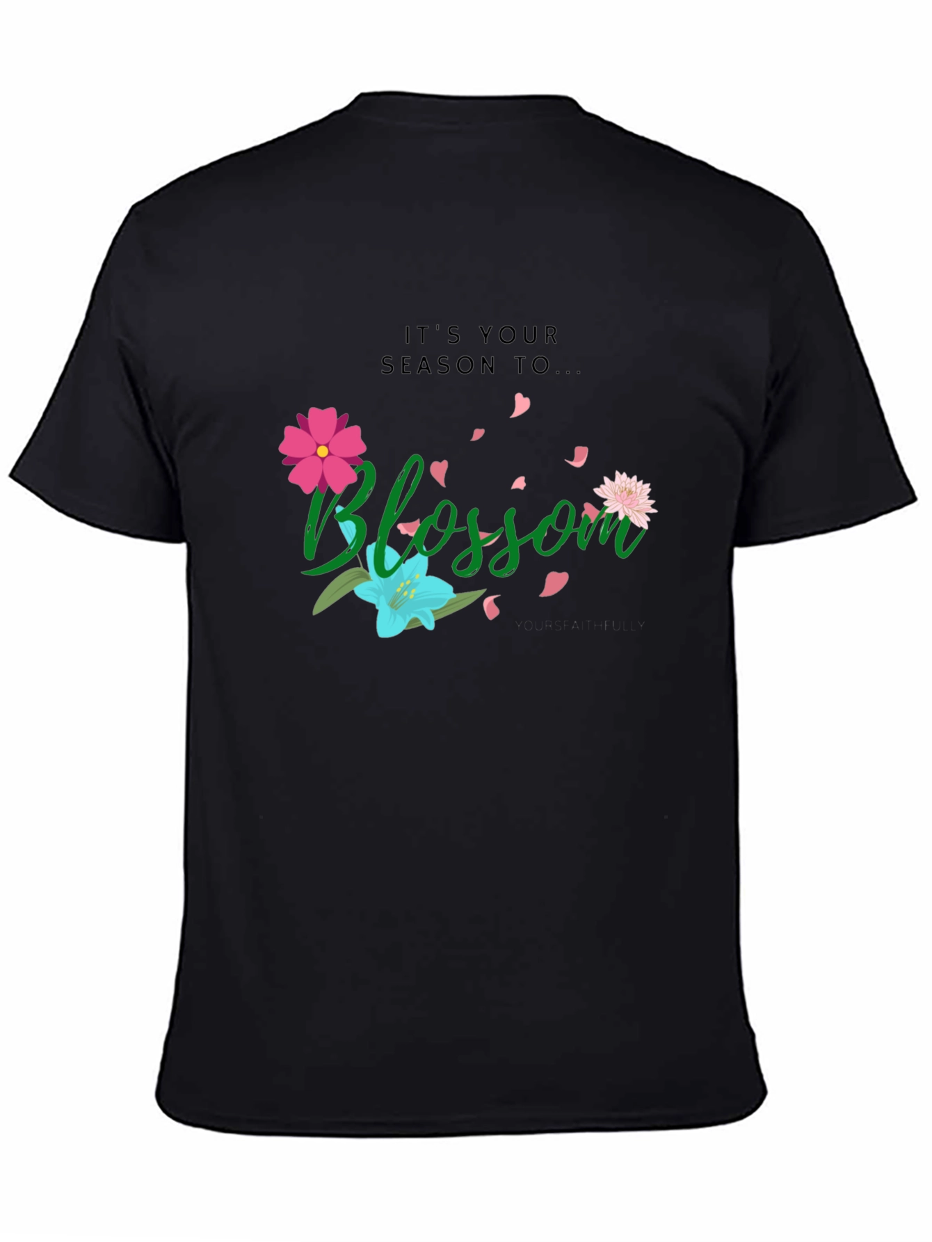 Blossom Graphic T-Shirt - Black