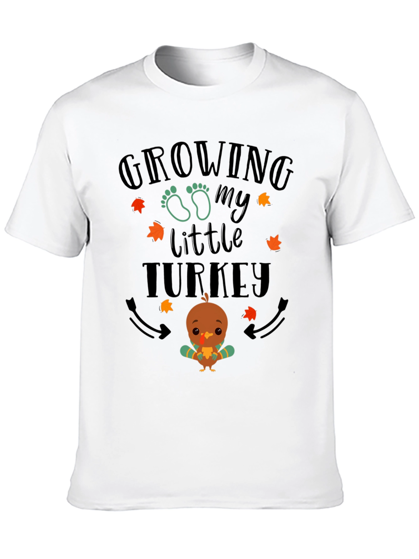 Growing My Little Turkey T-Shirt - Cute Thanksgiving Tee