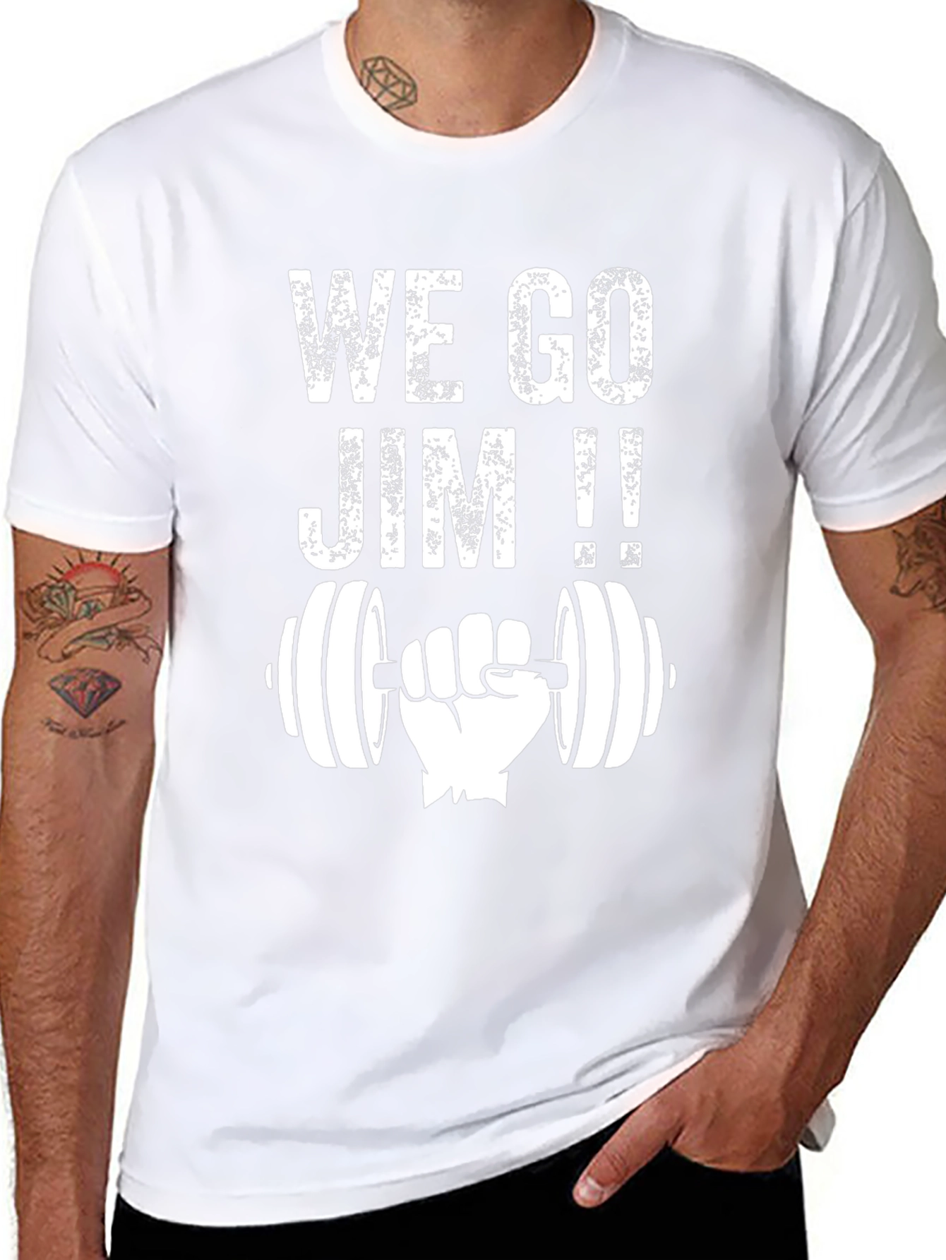 We Go Jim Funny Gym Workout T-Shirt