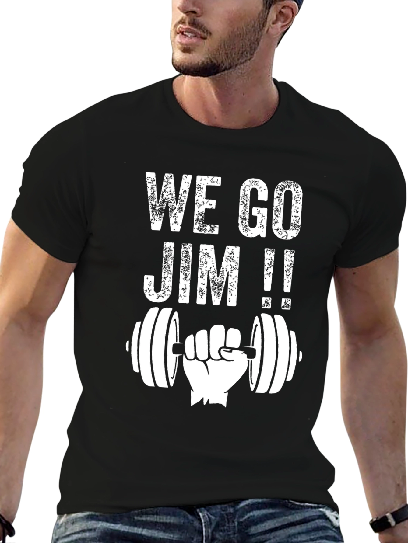 We Go Jim Funny Gym Workout T-Shirt