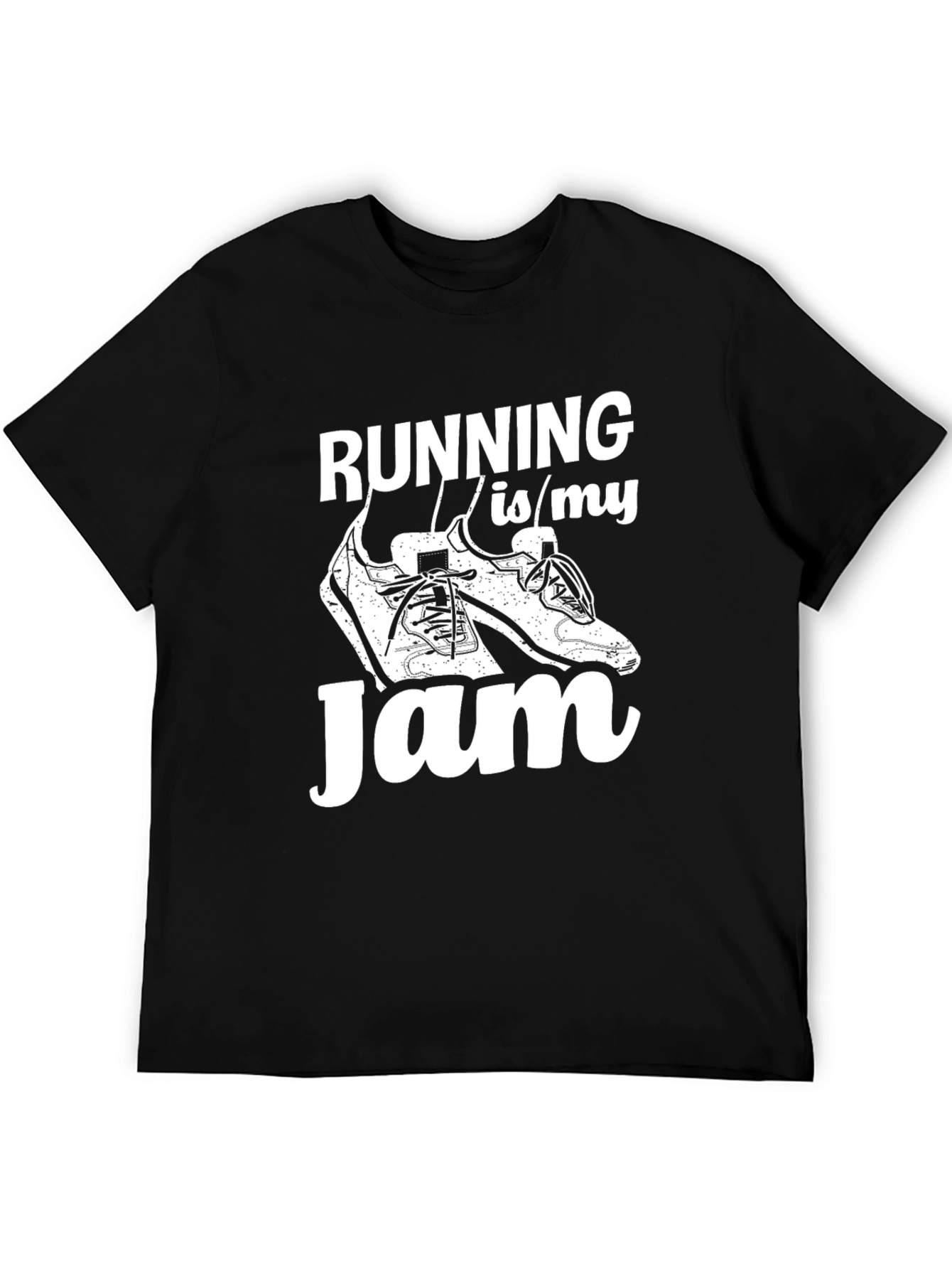 Running Is My Jam T-Shirt - Black Graphic Tee