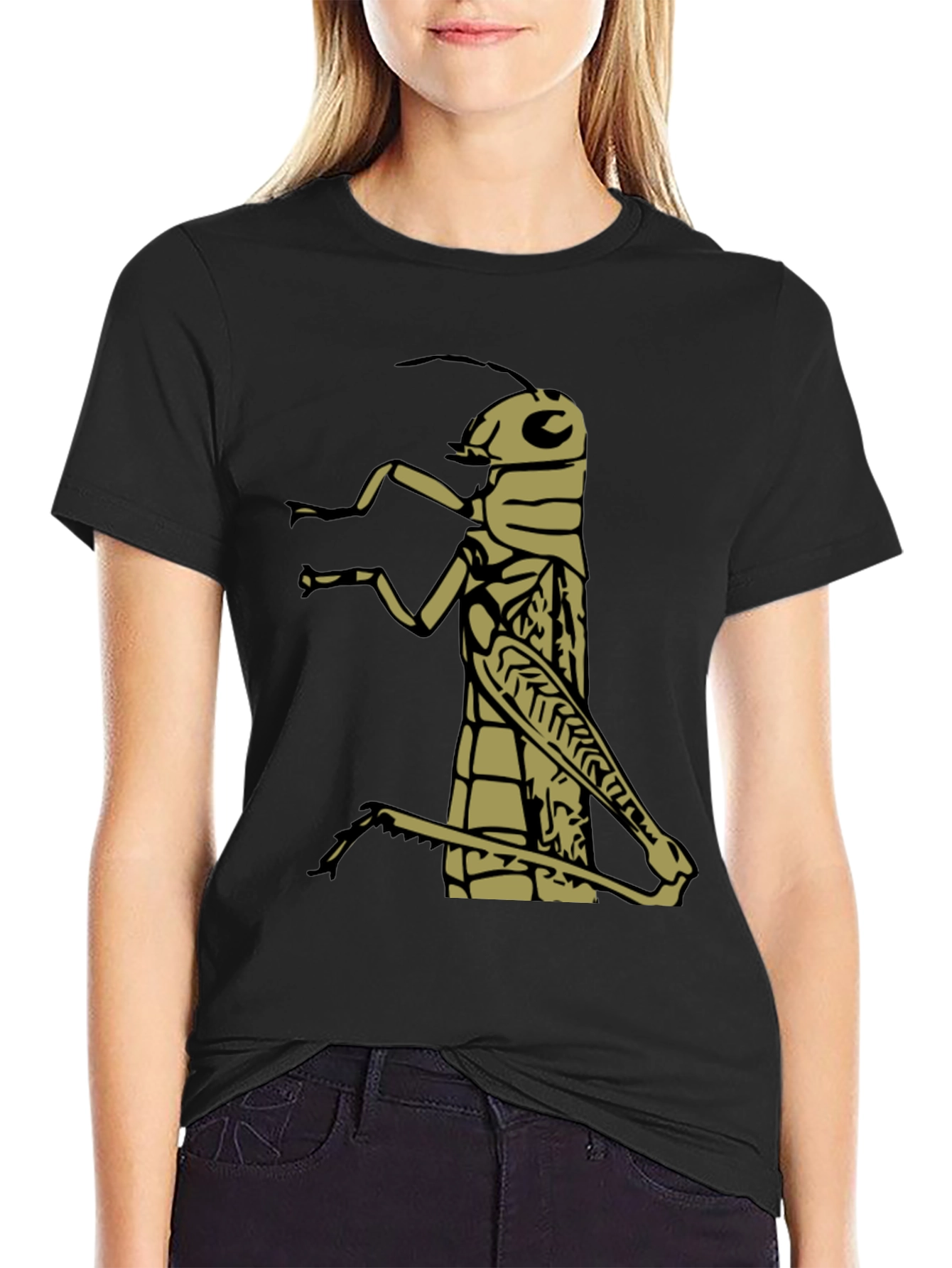 Grasshopper Graphic Tee - Cool Insect Design!