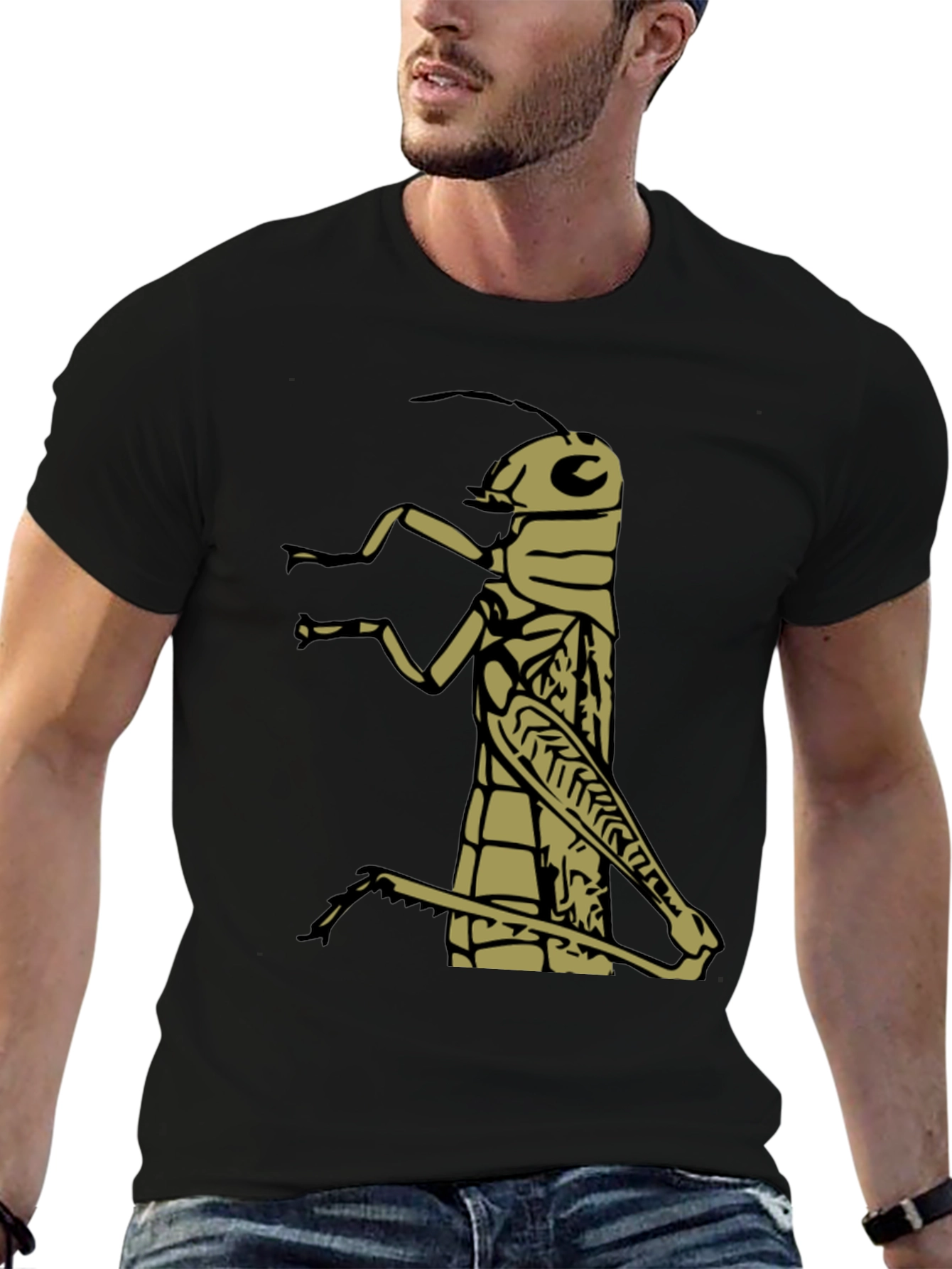 Grasshopper Graphic Tee - Cool Insect Design!