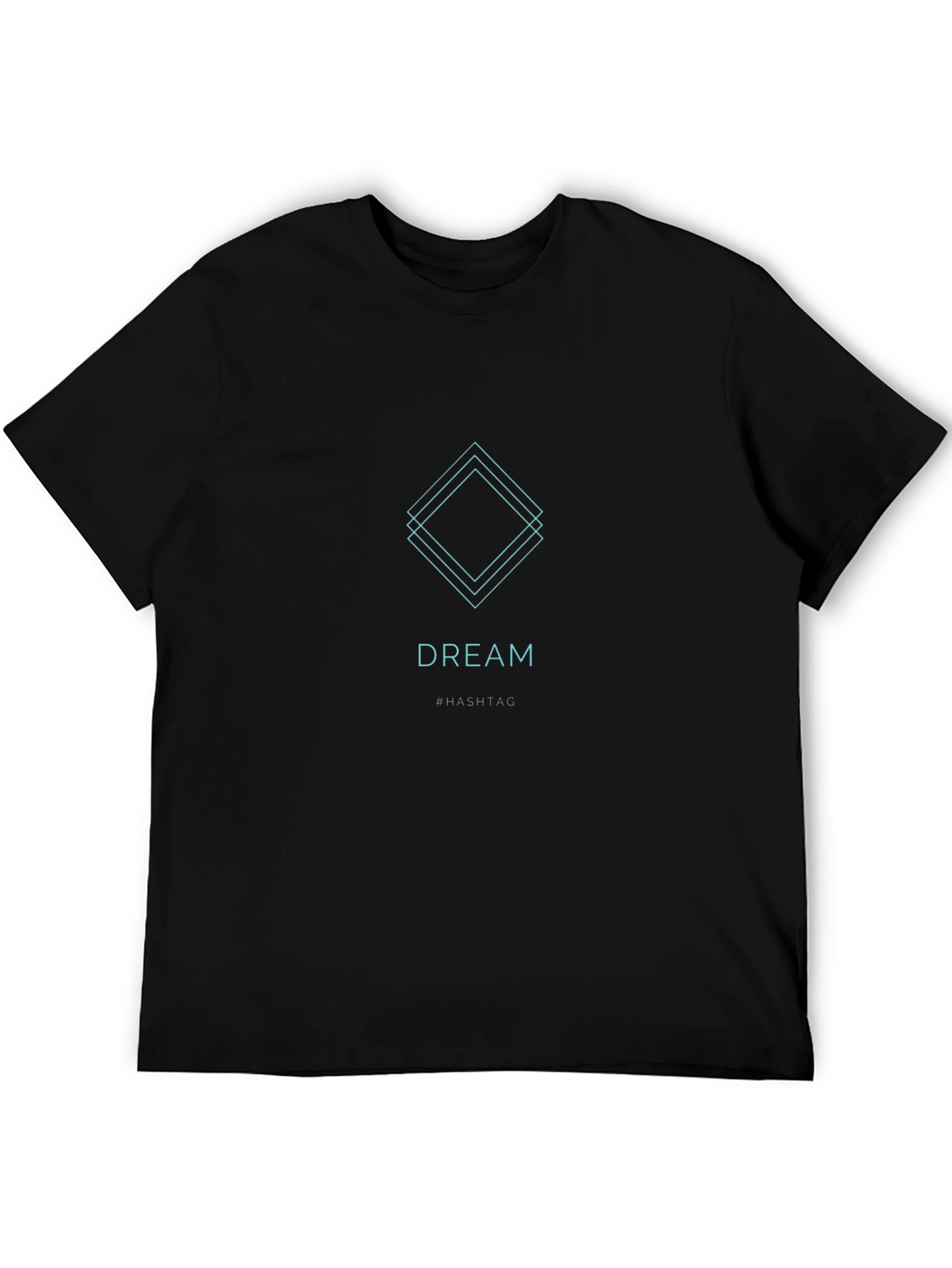 Geometric DREAM Graphic Tee - Soft Black T-Shirt