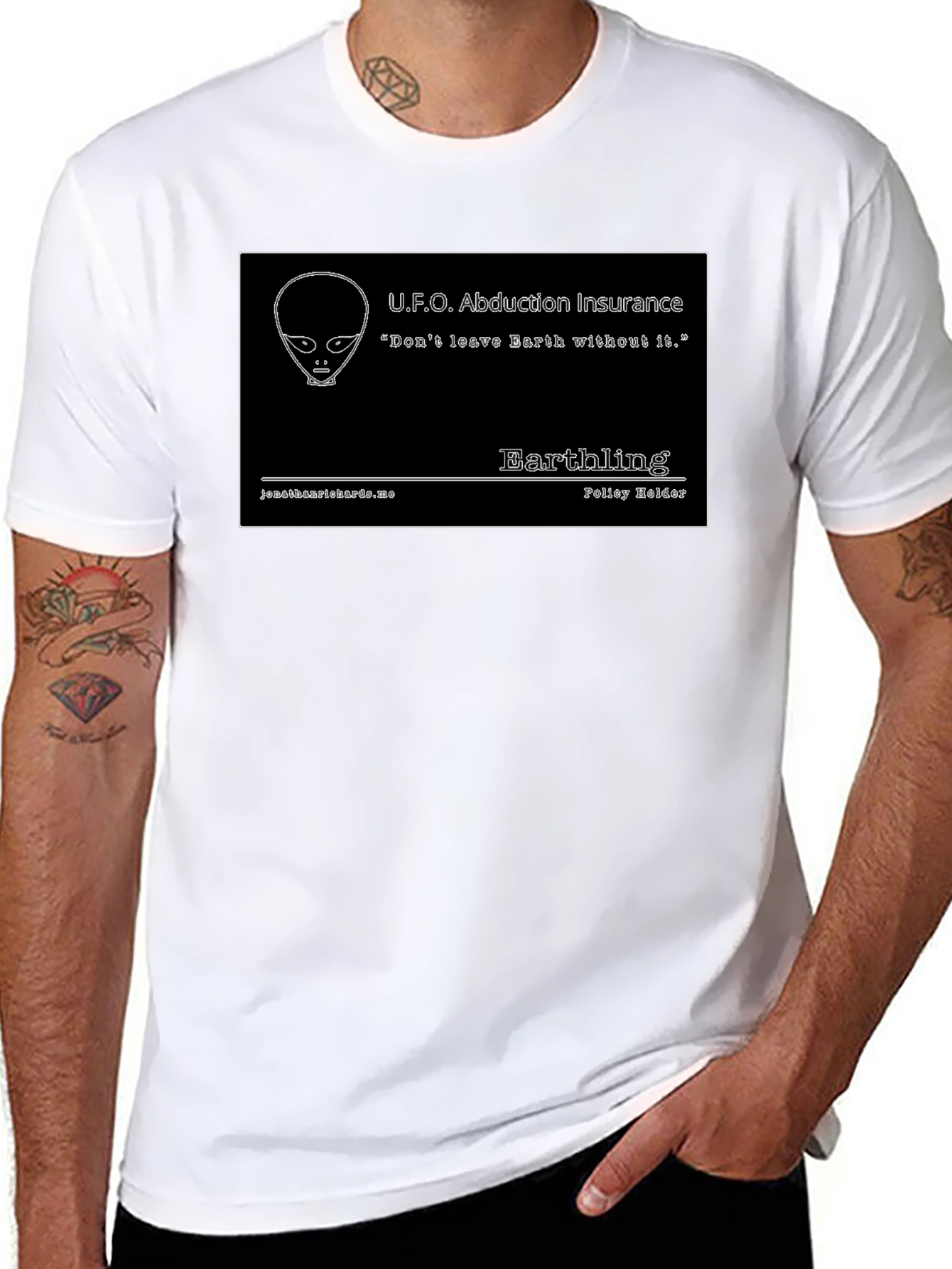 UFO Abduction Insurance Black T-Shirt